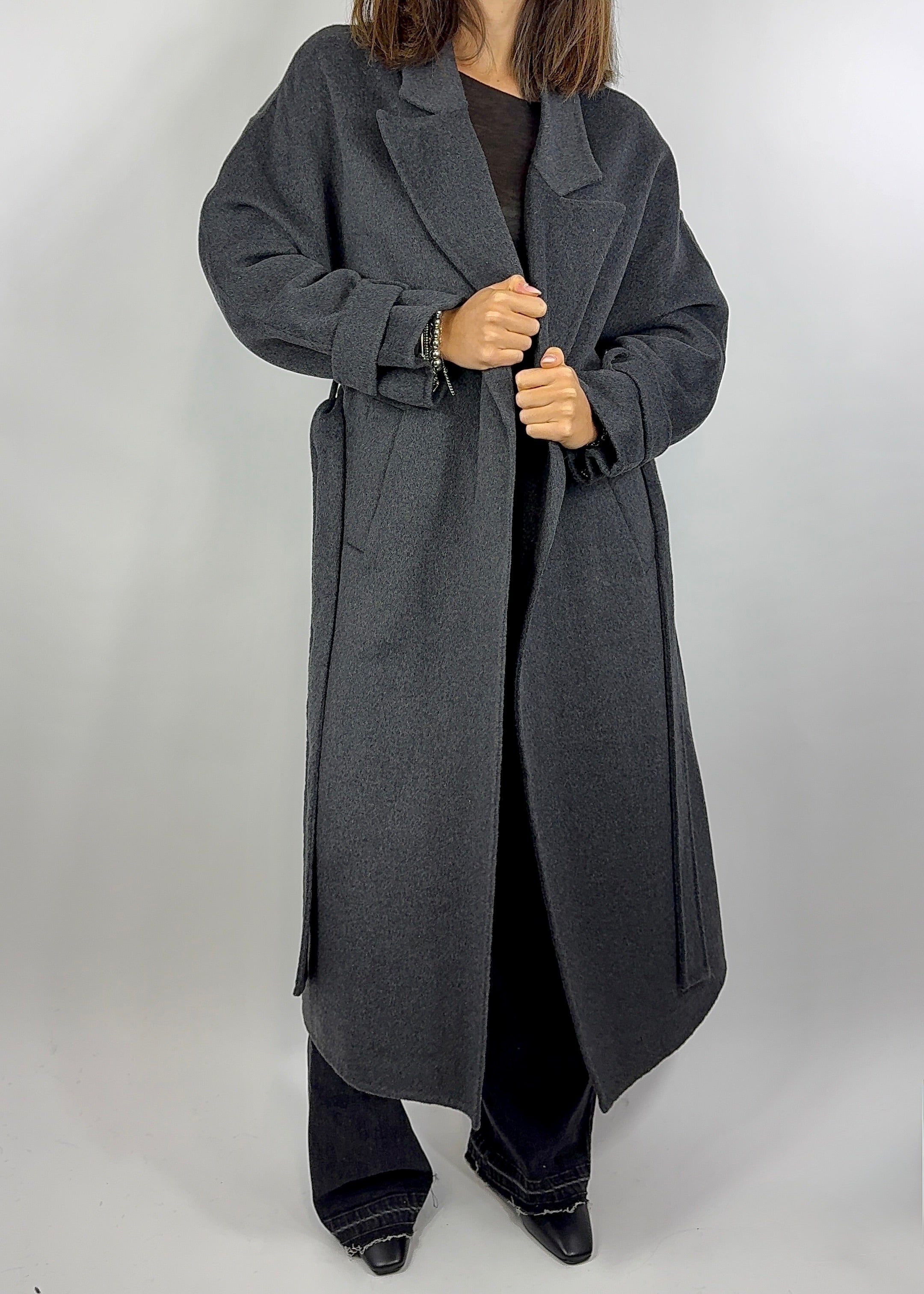 TWO-WAY CAPPOTTO VESTAGLIA ASFALTO