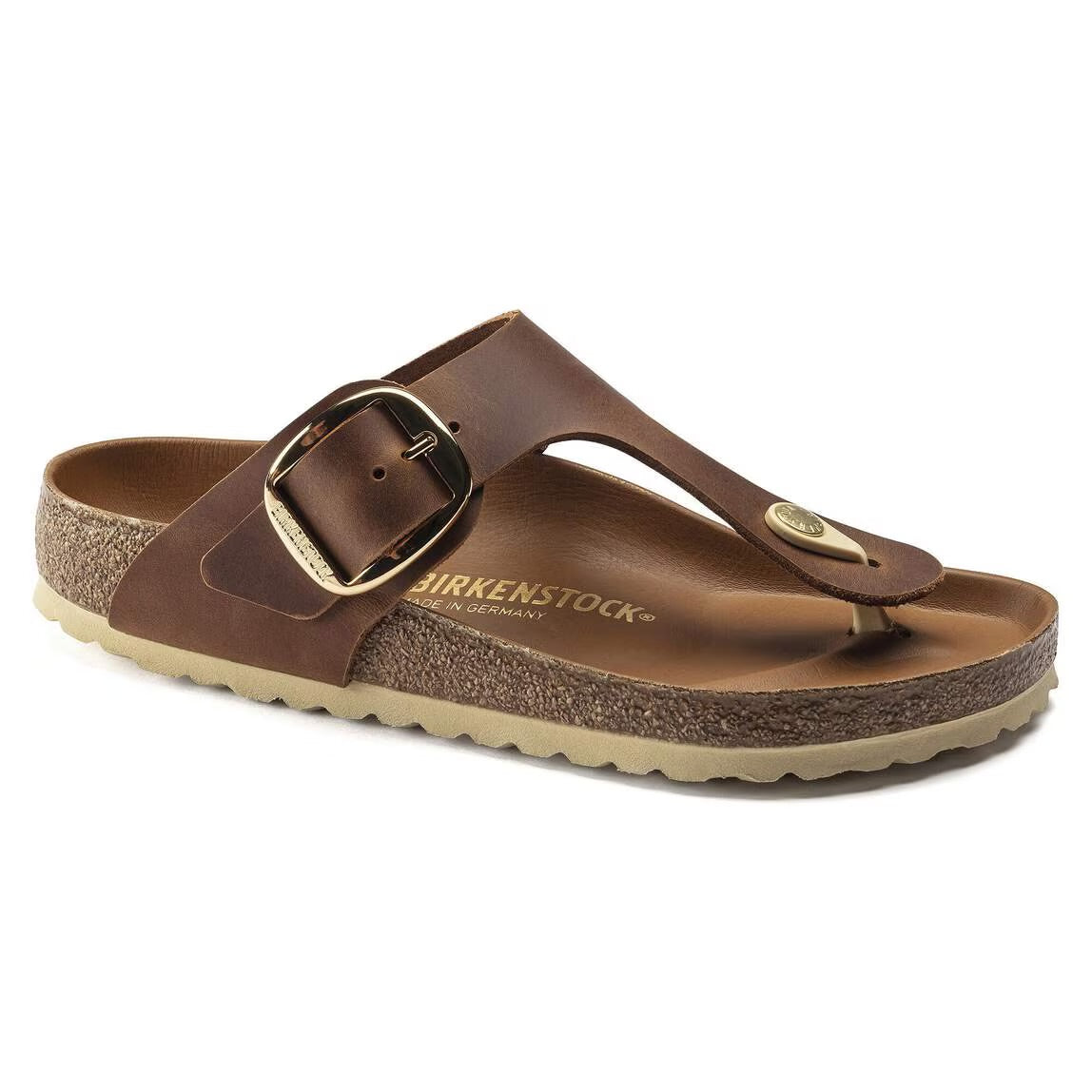 BIRKENSTOCK GIZEH BIG BUCKLE COGNAC