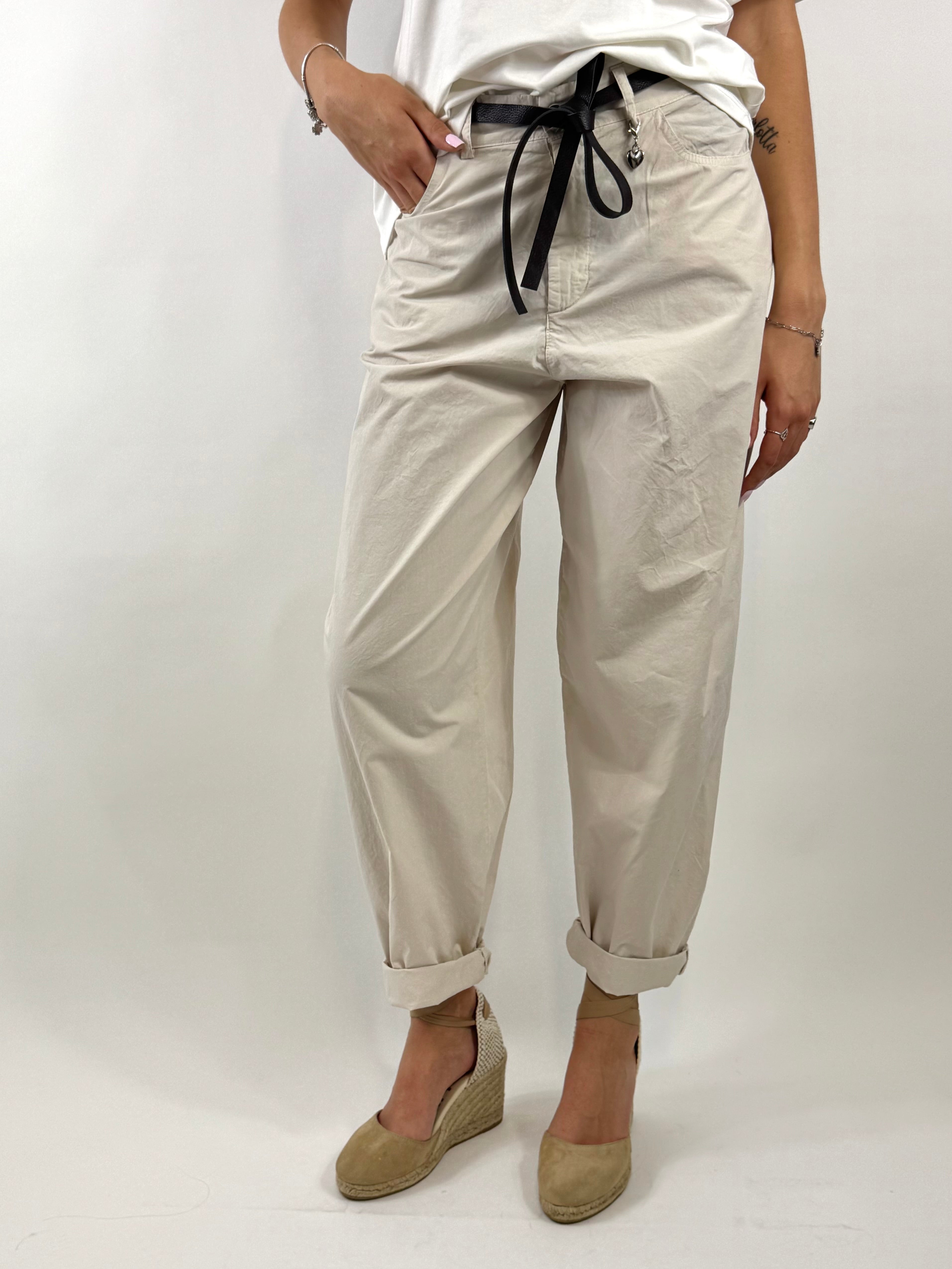 SUSY MIX PANTALONE OVETTO BEIGE