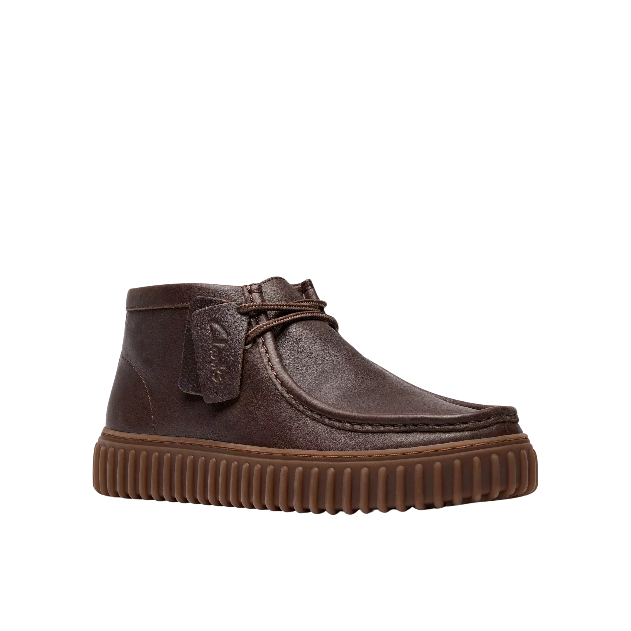 CLARKS stivaletto uomo in nubuck marrone scuro
