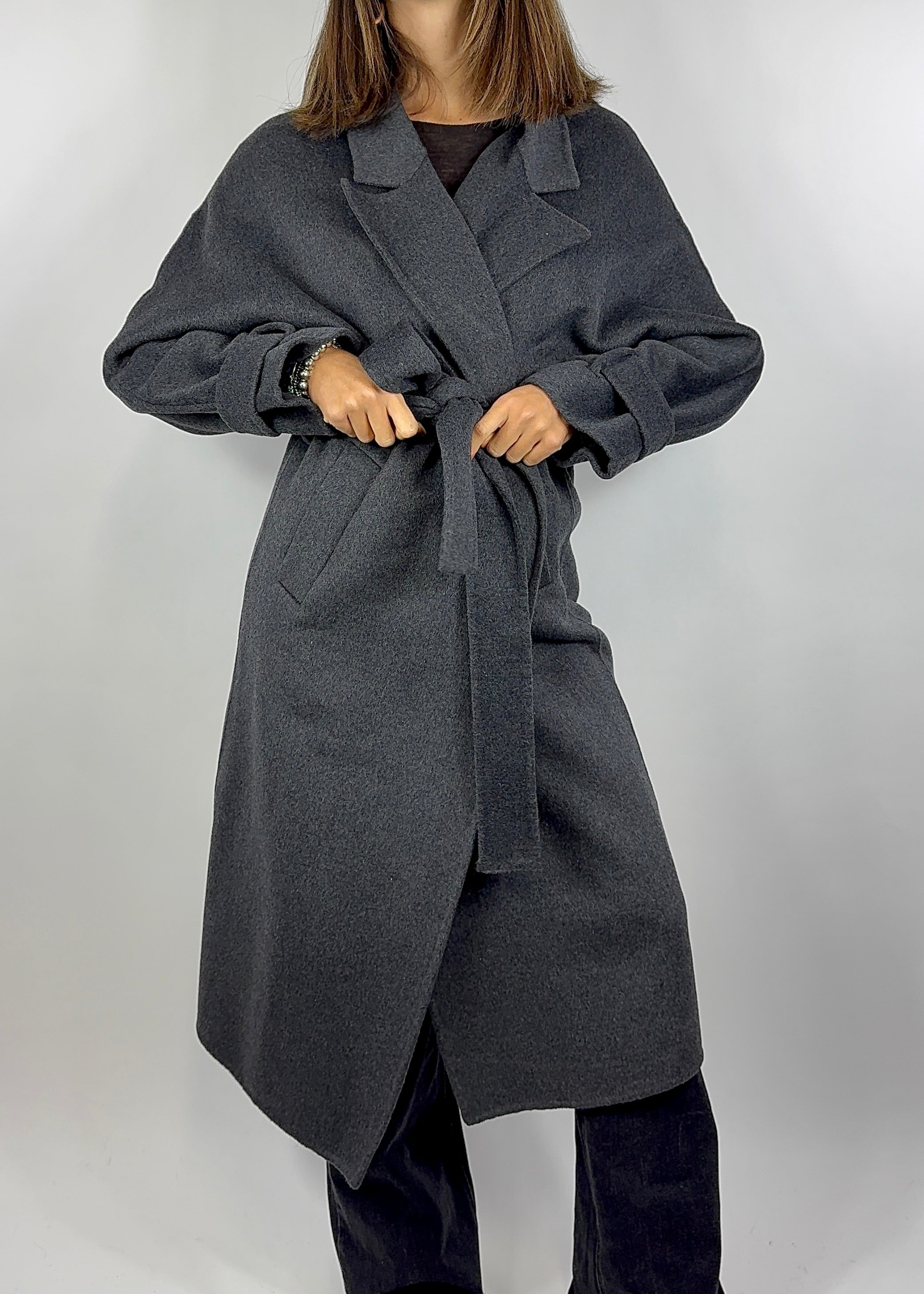 TWO-WAY CAPPOTTO VESTAGLIA ASFALTO