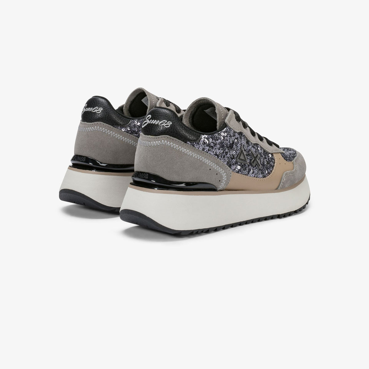 SUN68 SNEAKERS BIG ALLY PAILLETTES ARGENTO
