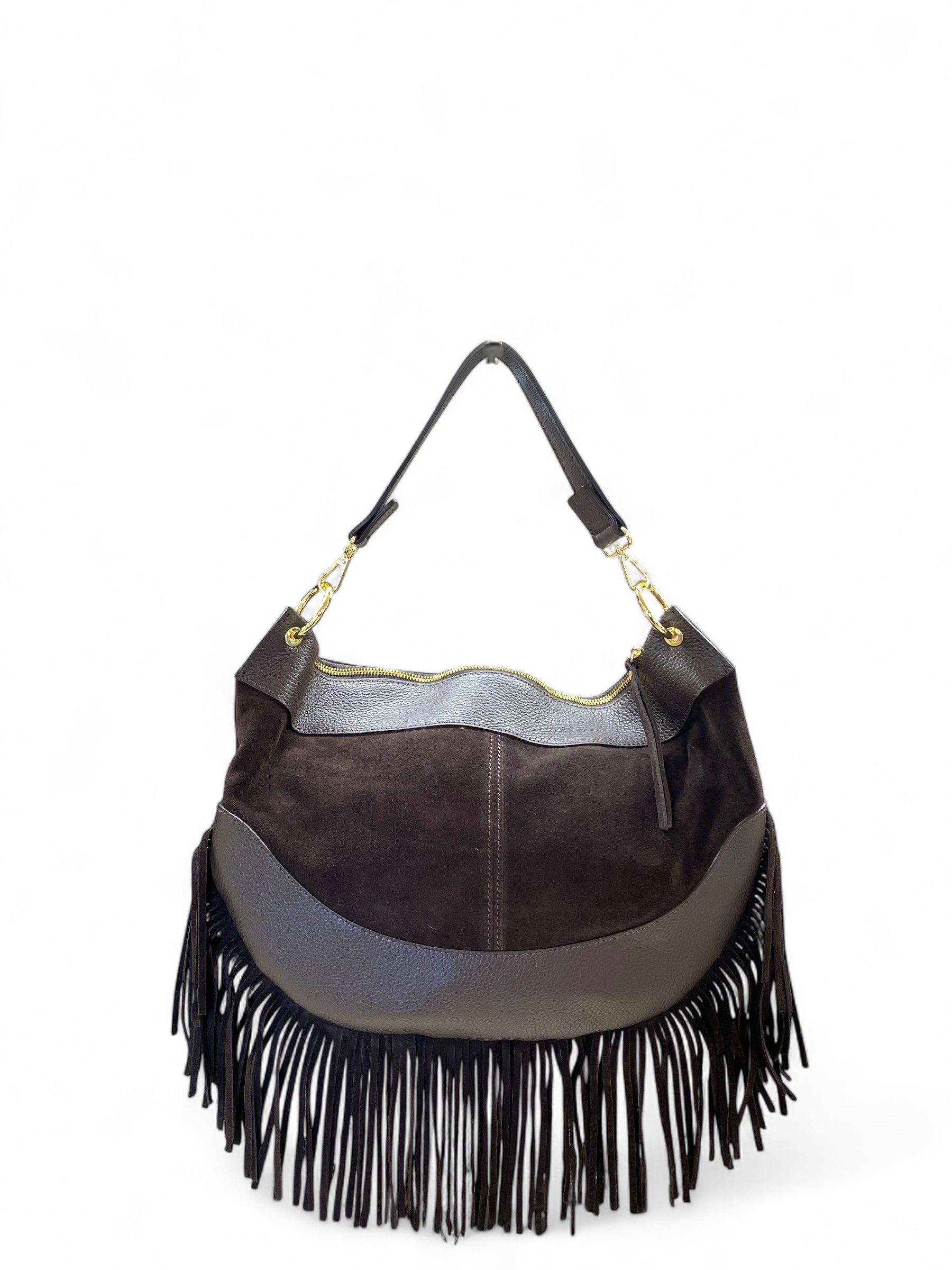 CECILE BORSA A SPALLA CON FRANGE MORO