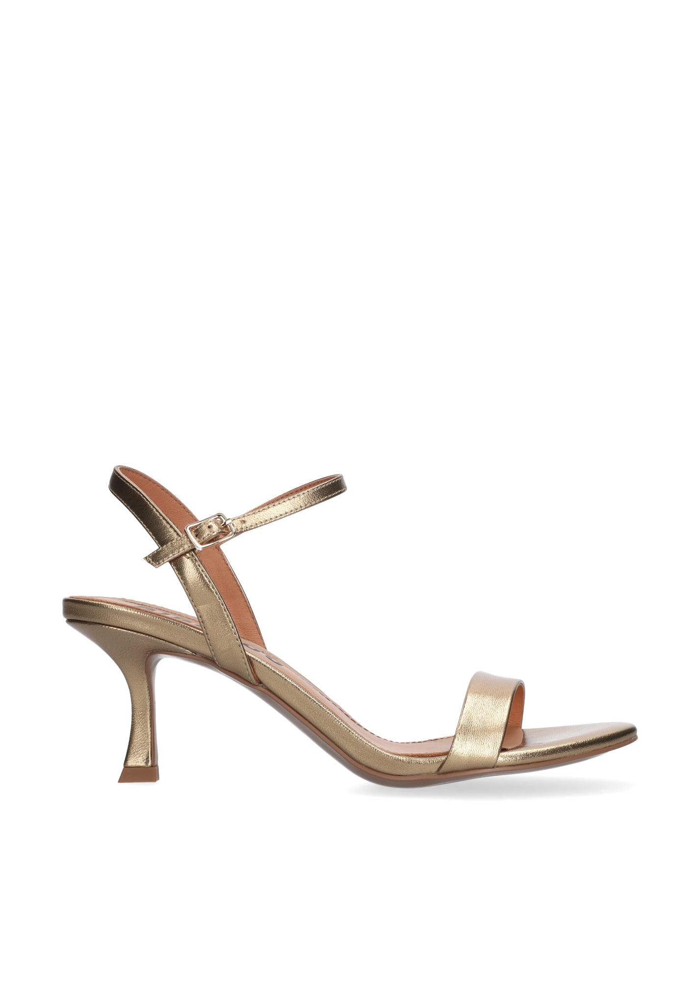 Bibi Lou sandalo donna in pelle laminata platino con fascetta