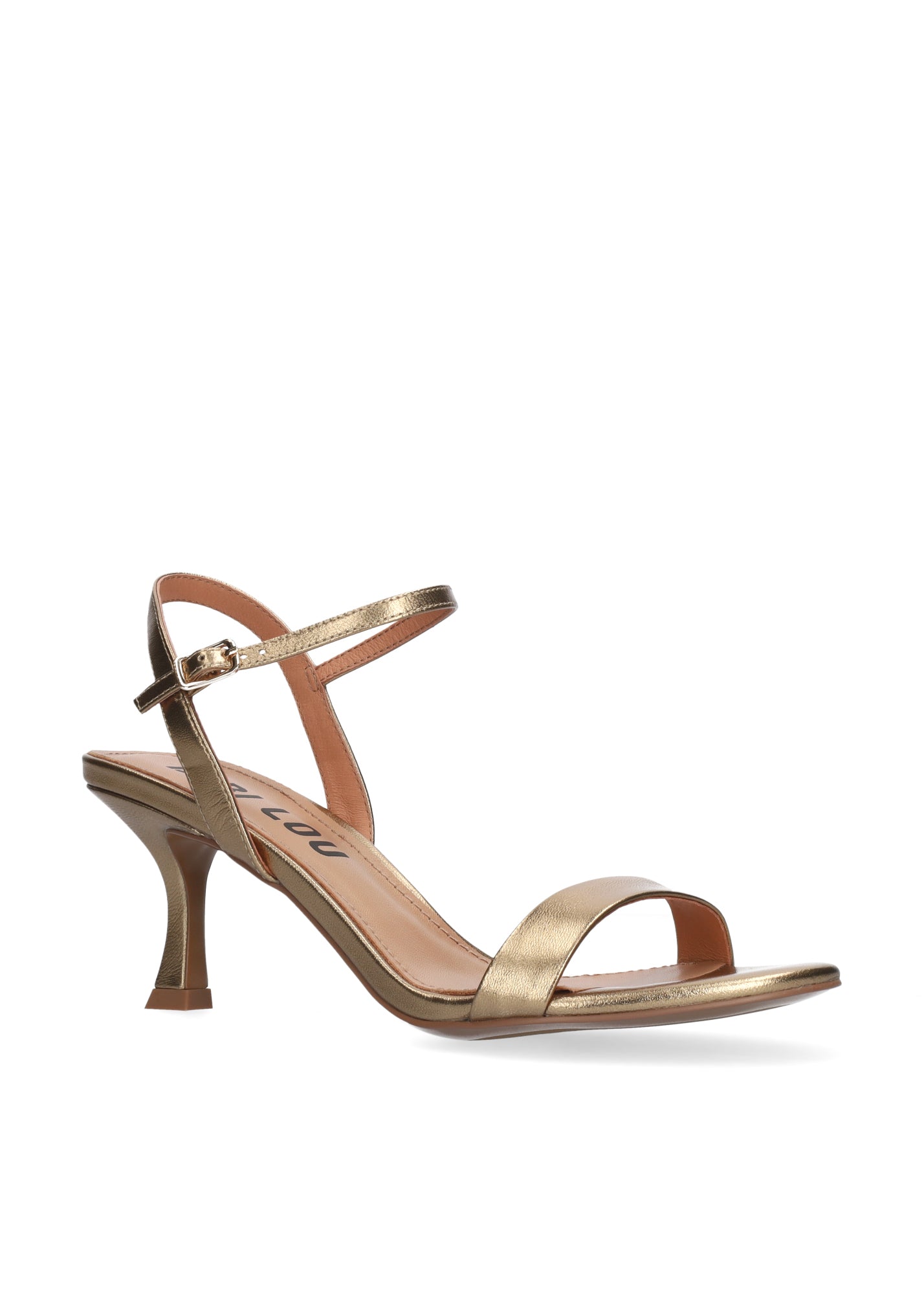 Bibi Lou sandalo donna in pelle laminata platino con fascetta