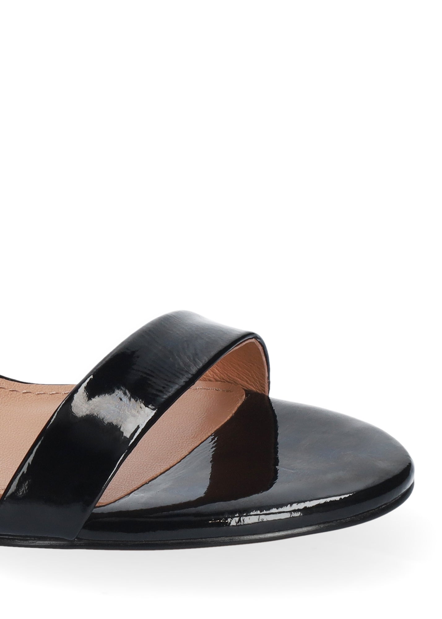Bibi Lou sandalo donna in vernice nera con fascetta