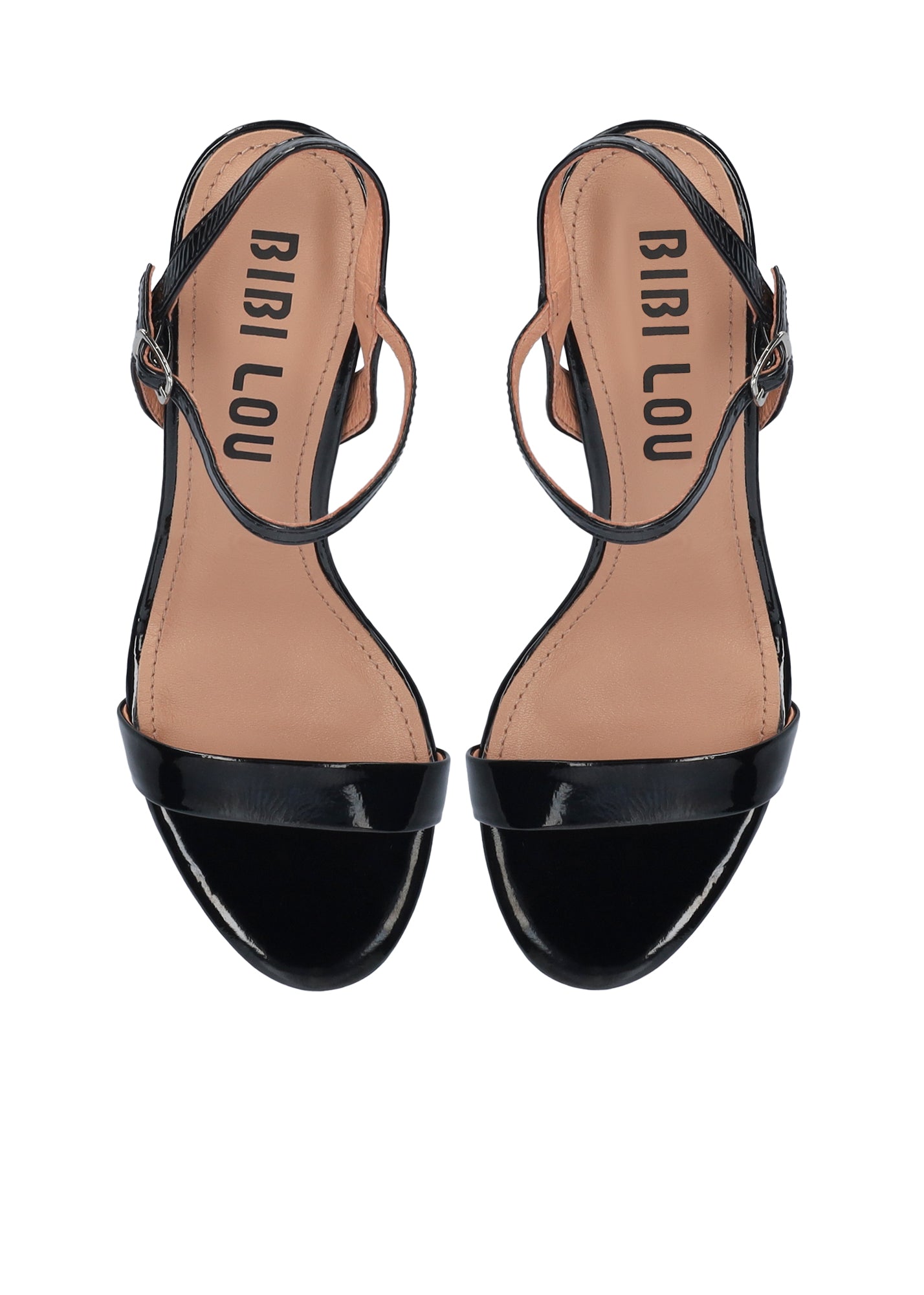 Bibi Lou sandalo donna in vernice nera con fascetta