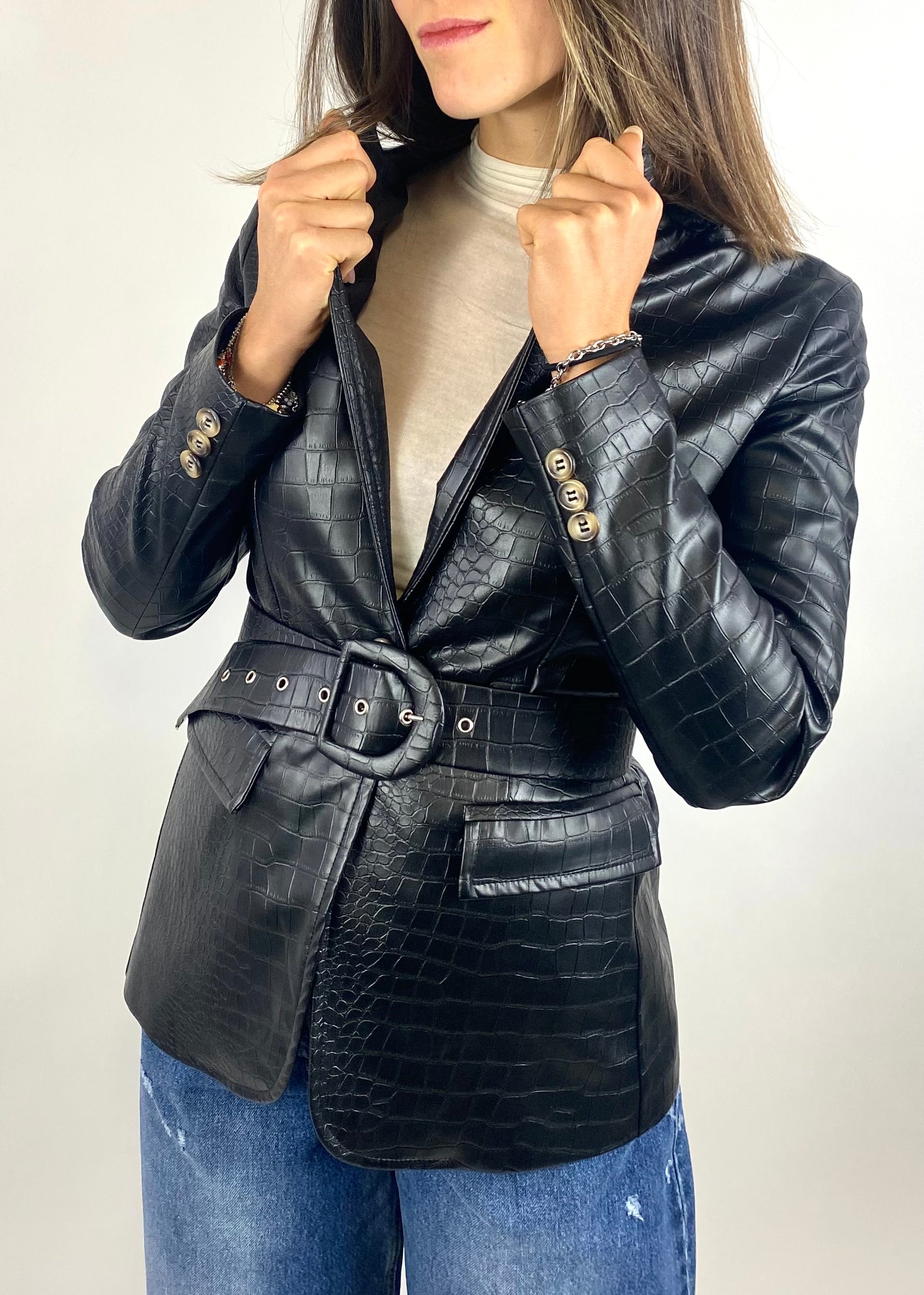 SUSYMIX GIACCA IN COCCO NERO