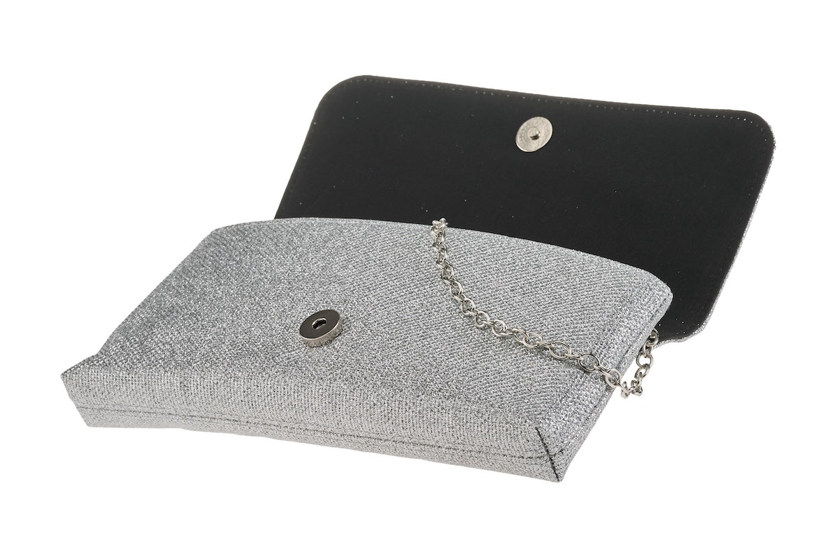 ANNA CECERE POCHETTE LUREX ARGENTO