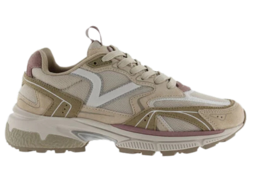 VICTORIA Sneakers donna in mesh e inserti suede beige