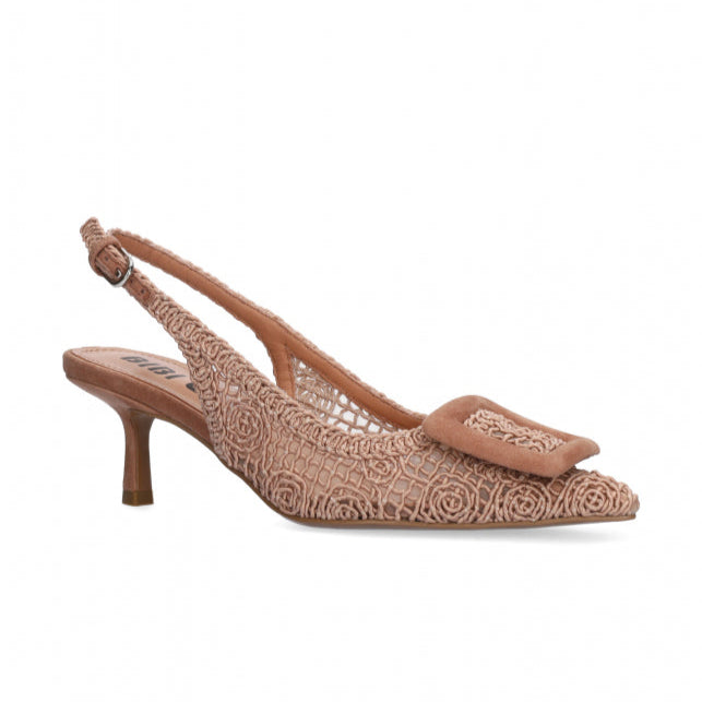 Bibi Lou slingback donna in macrame nude