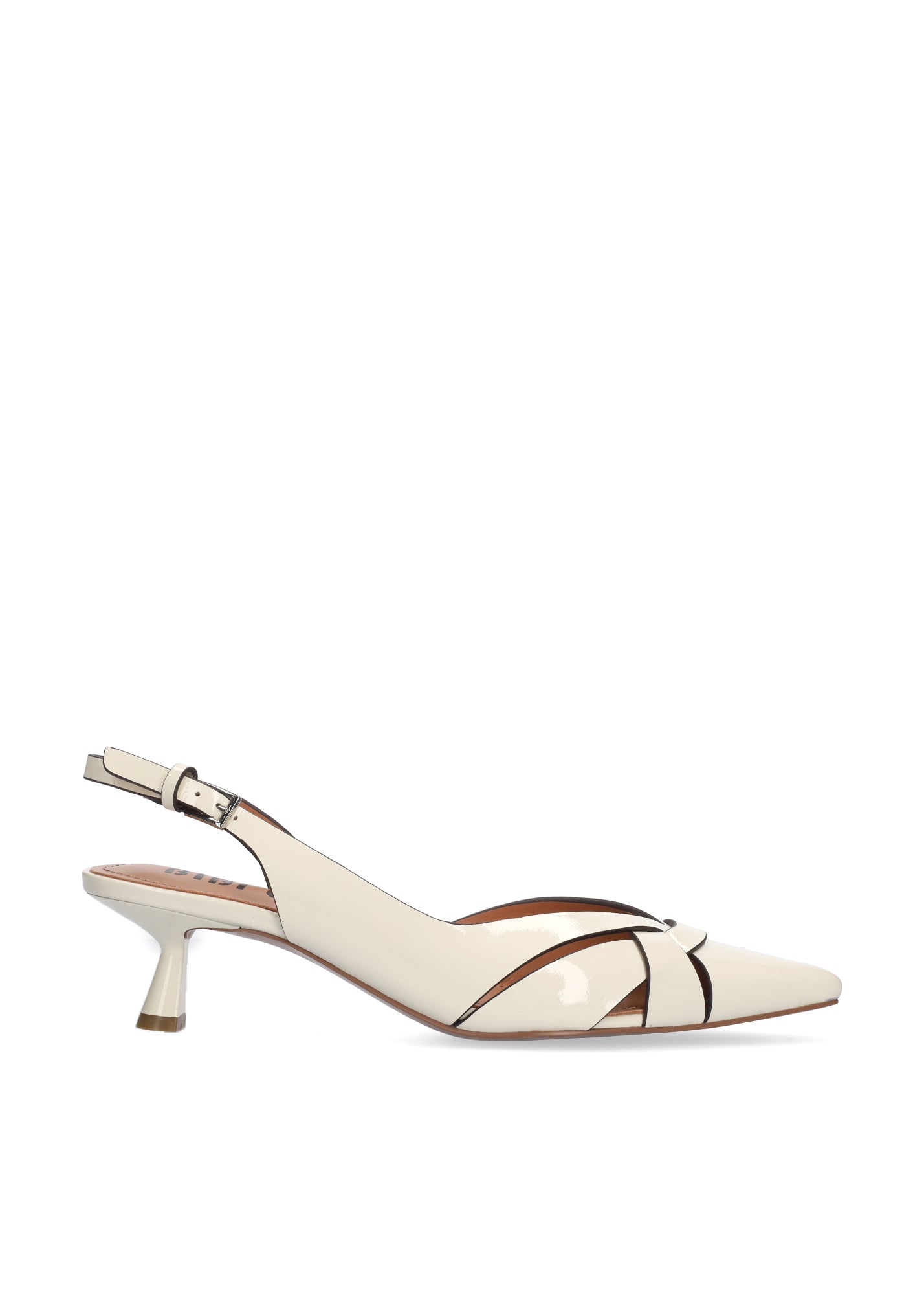 Bibi Lou slingback donna in pelle verniciata burro