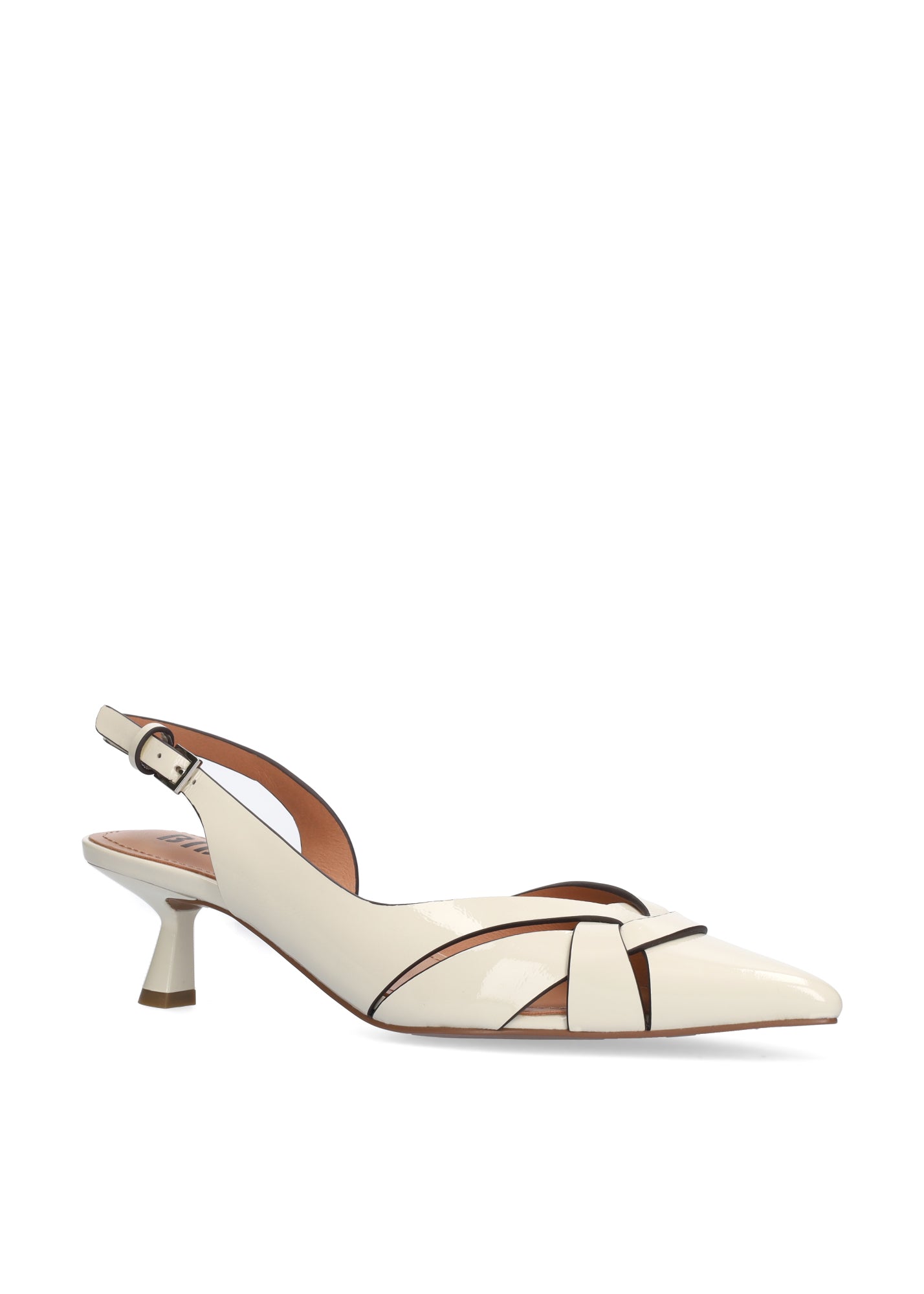 Bibi Lou slingback donna in pelle verniciata burro