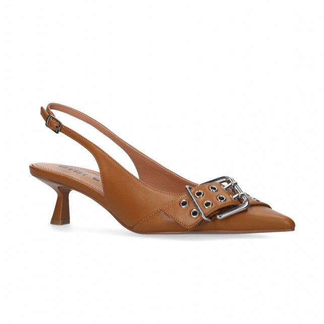 Bibi Lou slingback donna in pelle cuoio con fibbia