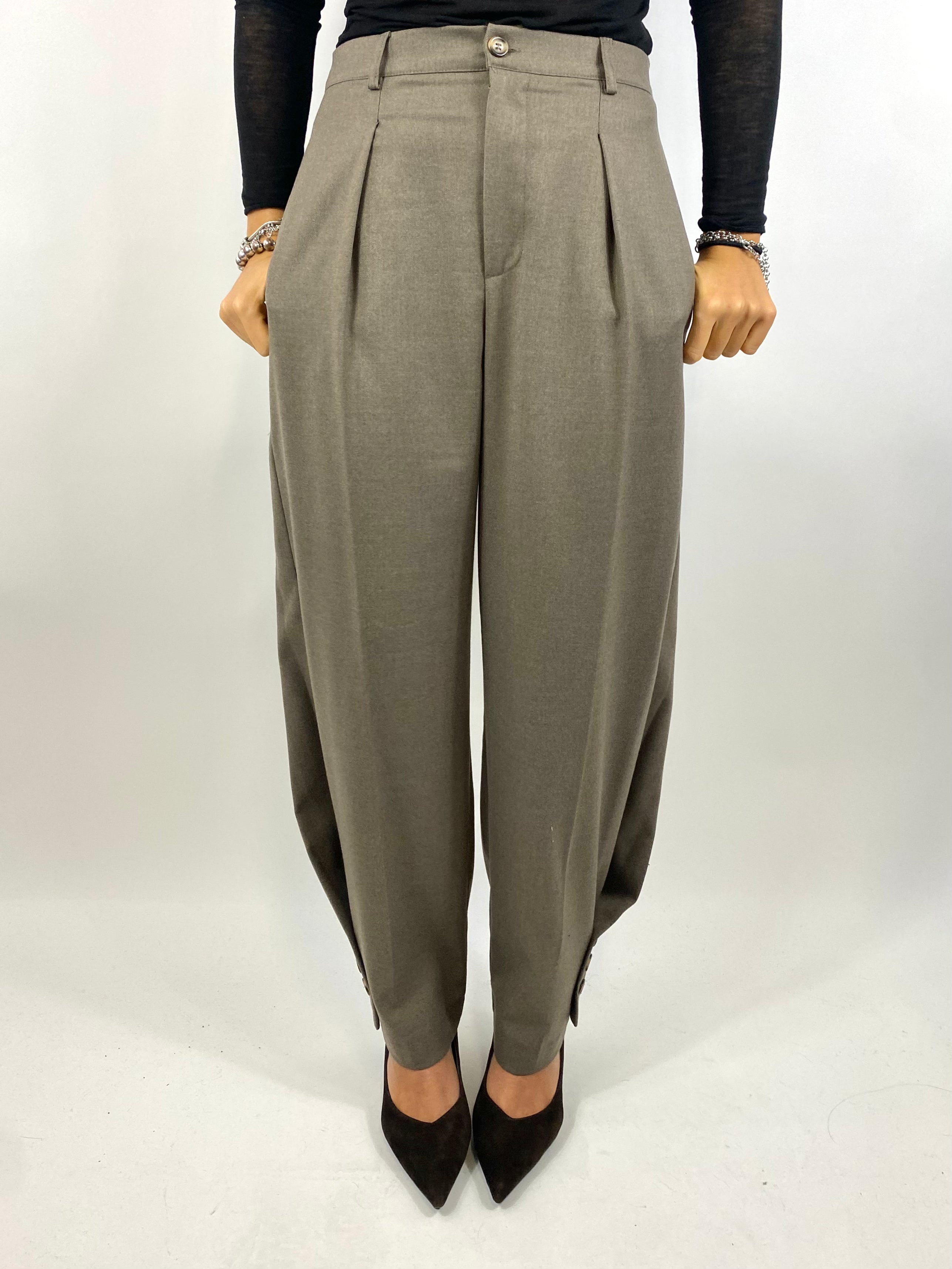 SUSY MIX PANTALONE CON PINCE FANGO