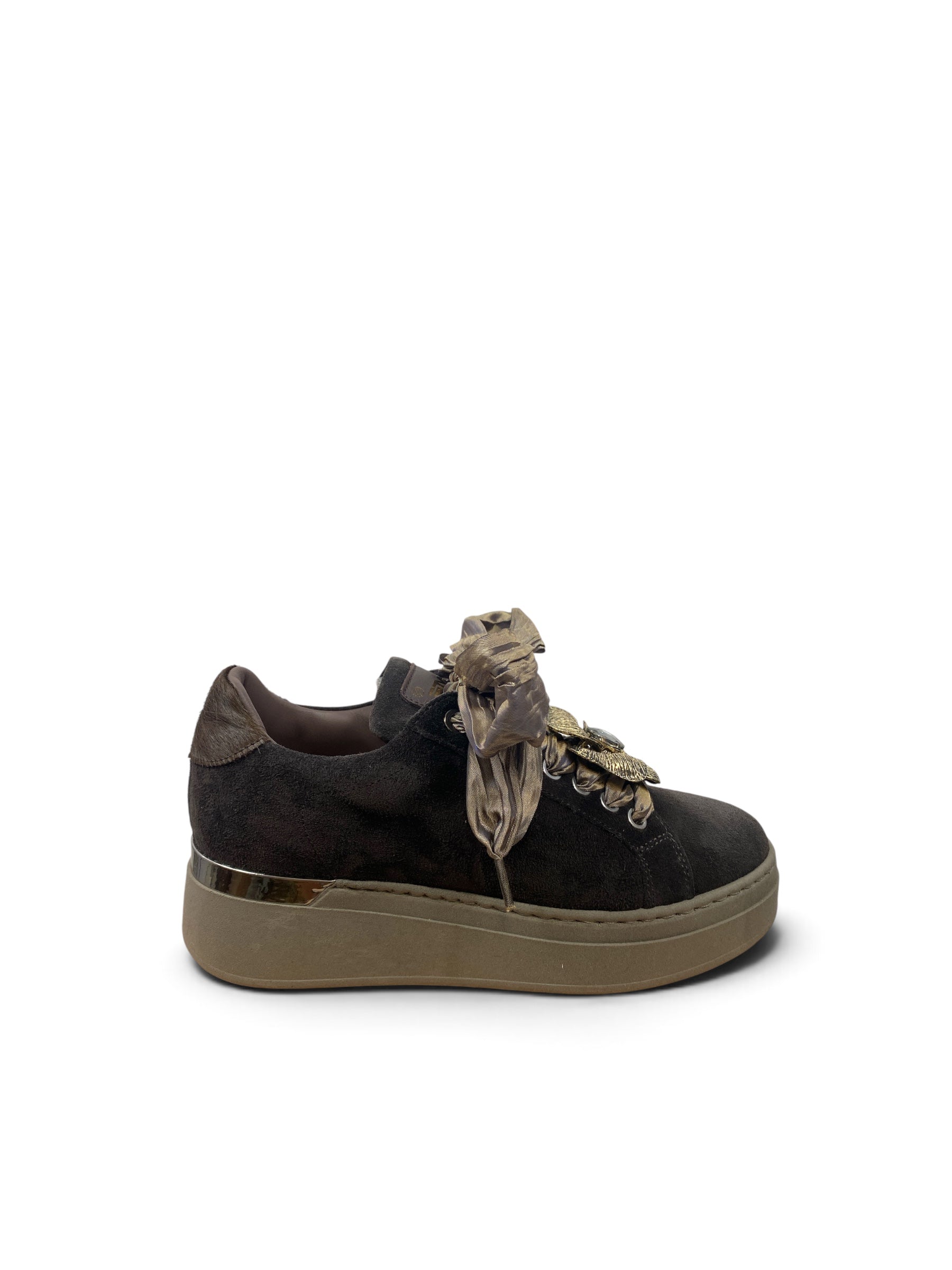 MÉLINÉ SNEAKERS SUEDE TESTA DI MORO