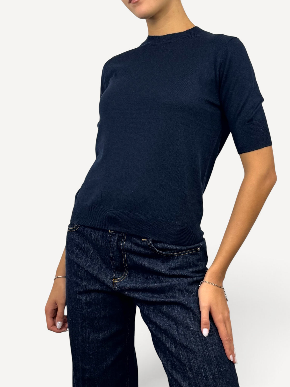 SUSY MIX MAGLIA PARICOLLO BLU
