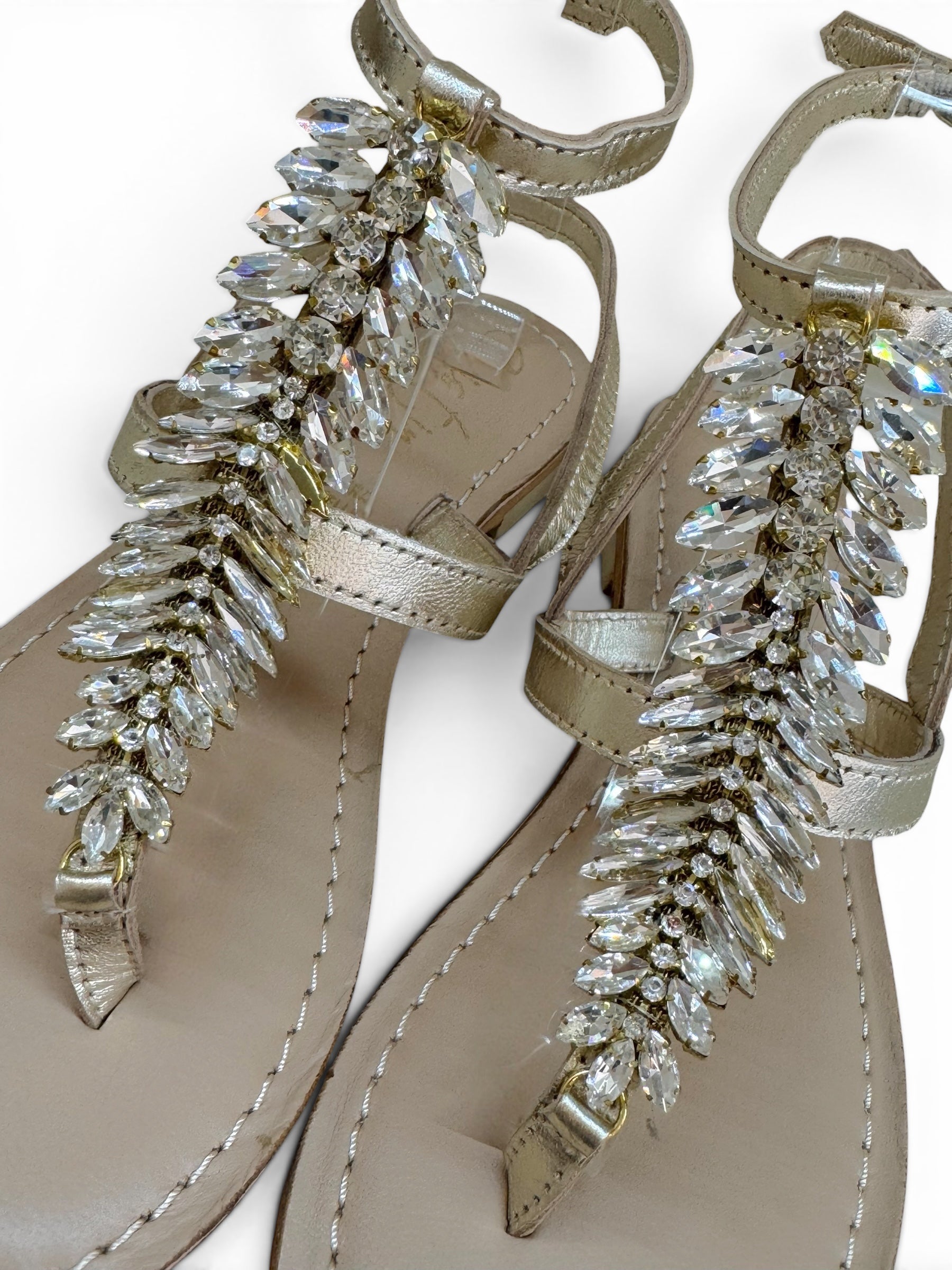 CRISTIN SANDALO FOGLIE STRASS