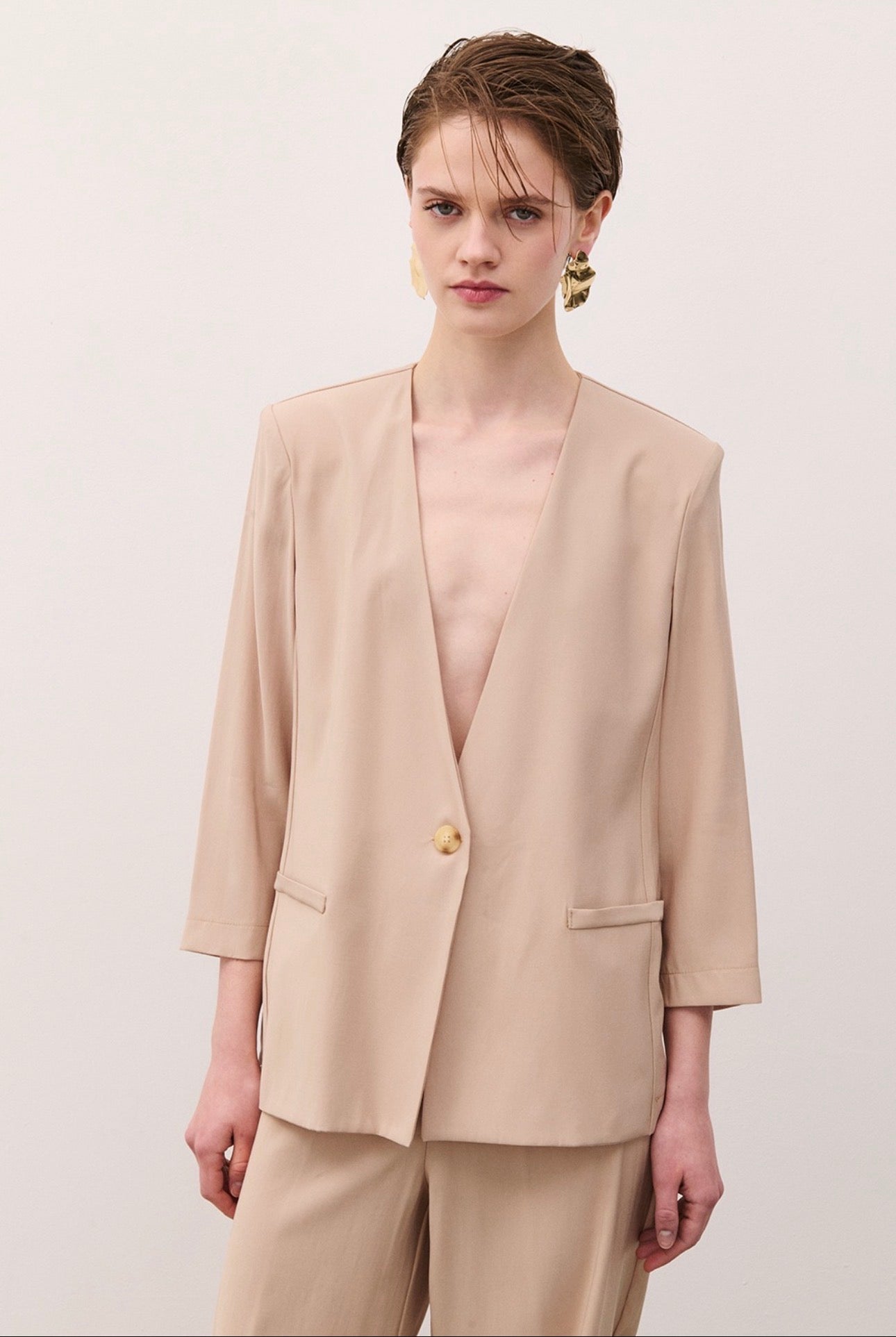 TWO WAY BLAZER BEIGE