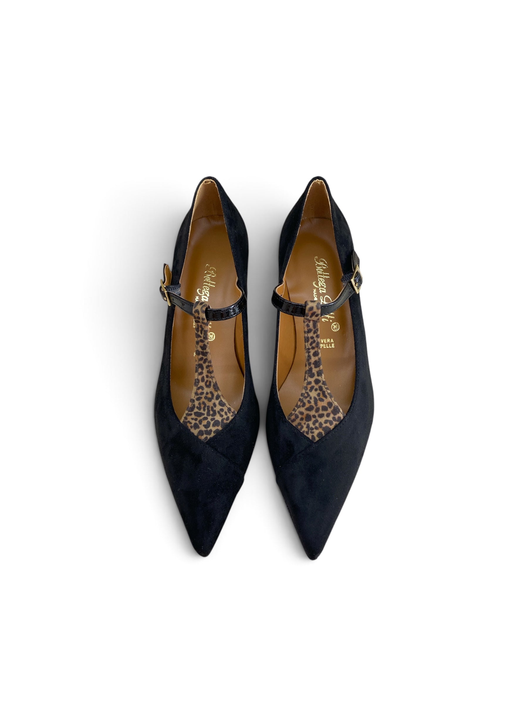BOTTEGA LOTTI MARYJANE CAMOSCIO LEOPARD