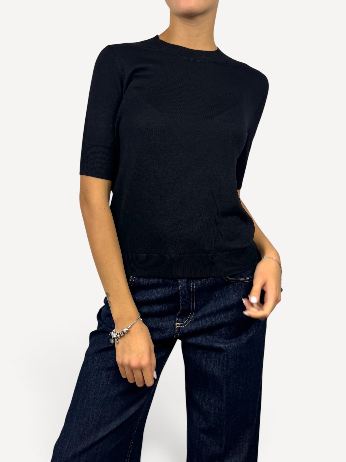 SUSY MIX MAGLIA PARICOLLO NERA