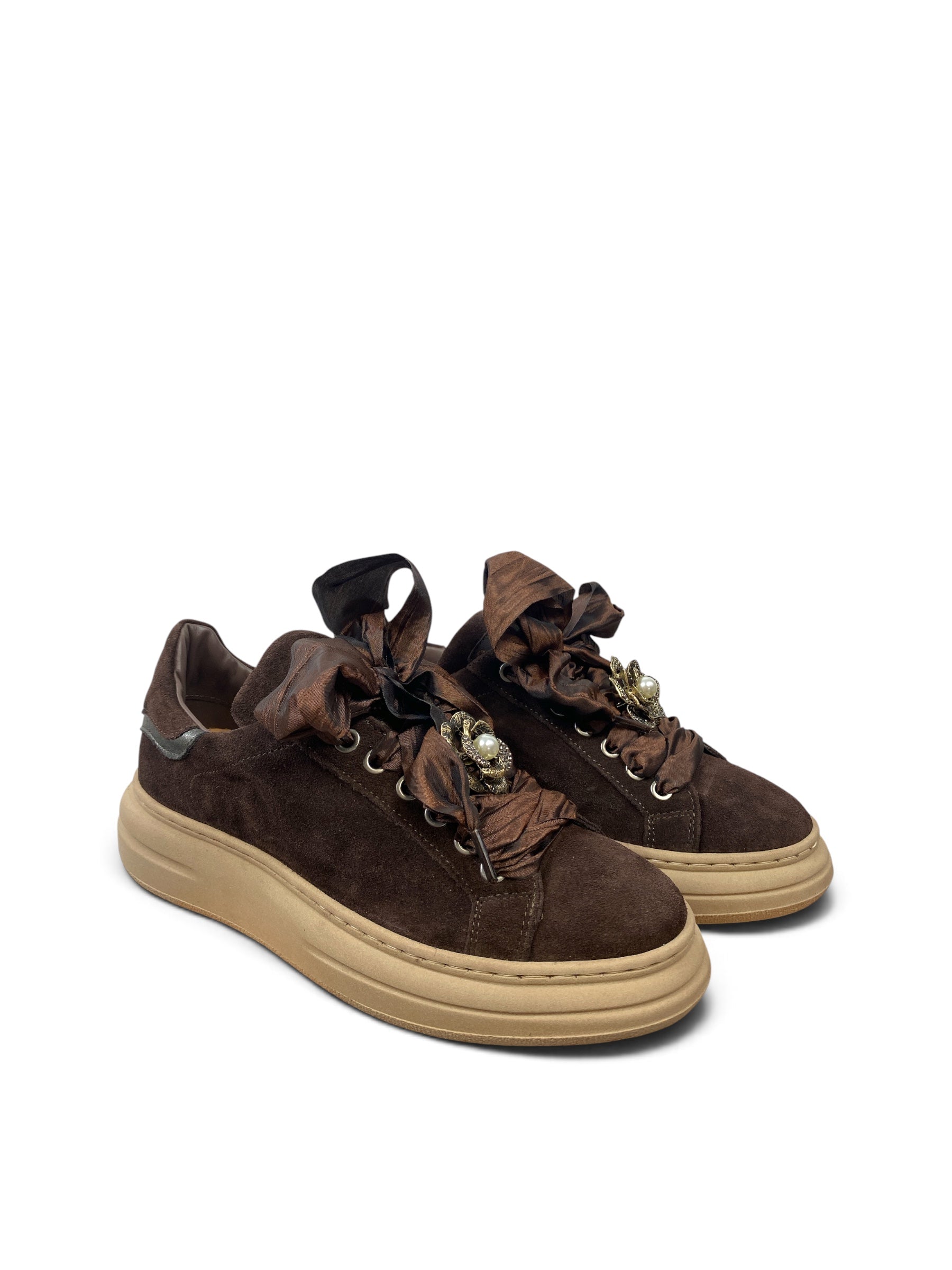 MÉLINÉ SNEAKERS SUEDE CIOCCOLATO
