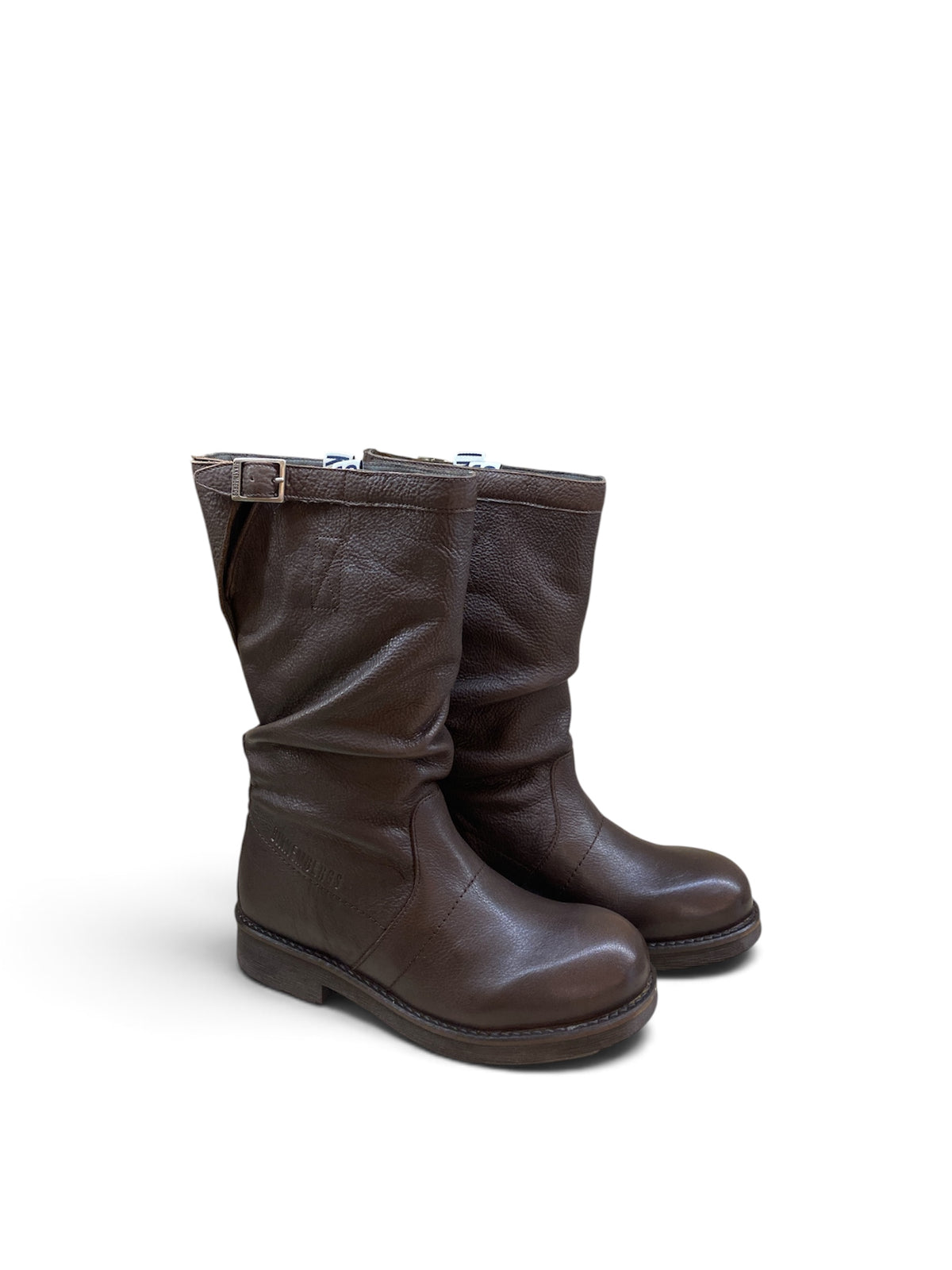 BIKKEMBERGS STIVALE BIKER GAMBALE MEDIO MARRONE
