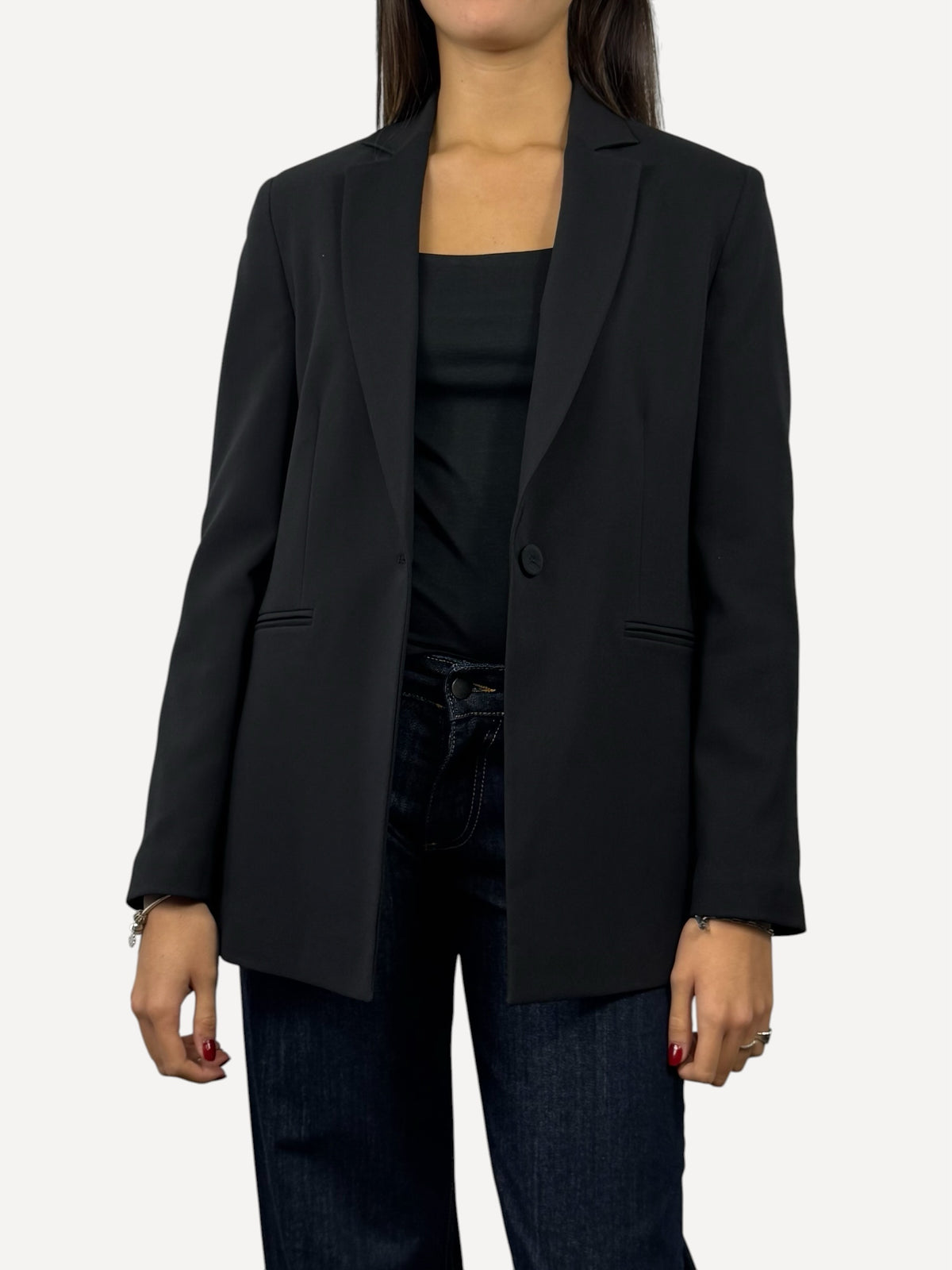 SUSY MIX BLAZER BOTTONE NERO