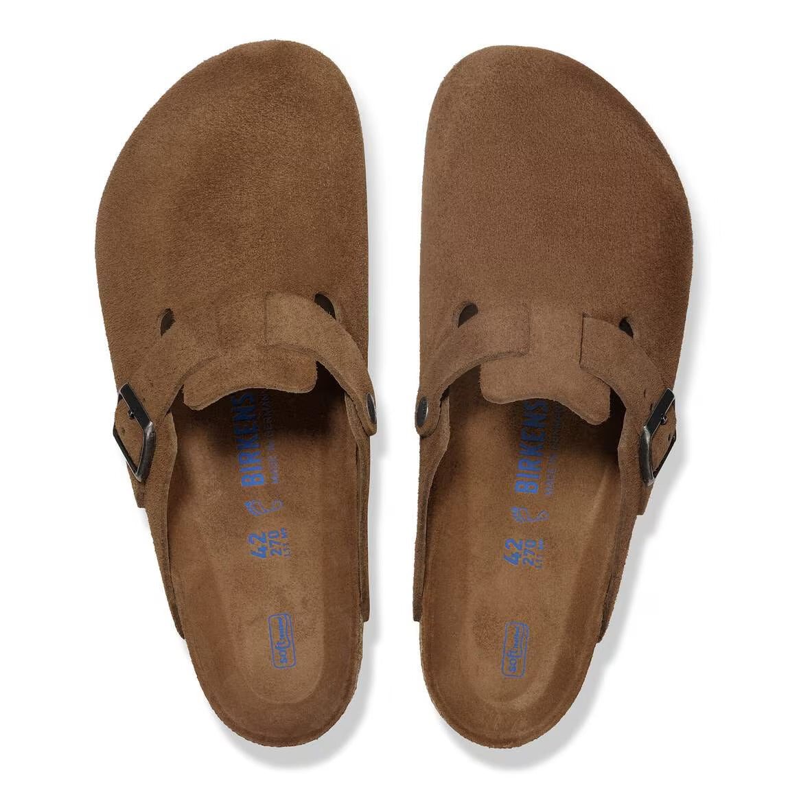 BIRKENSTOCK BOSTON DARK TEA SUEDE DONNA