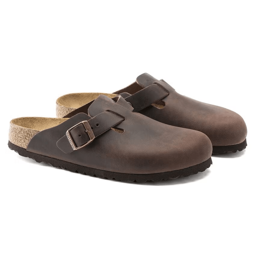 Birkenstock Sabot unisex boston pelle oliata habana