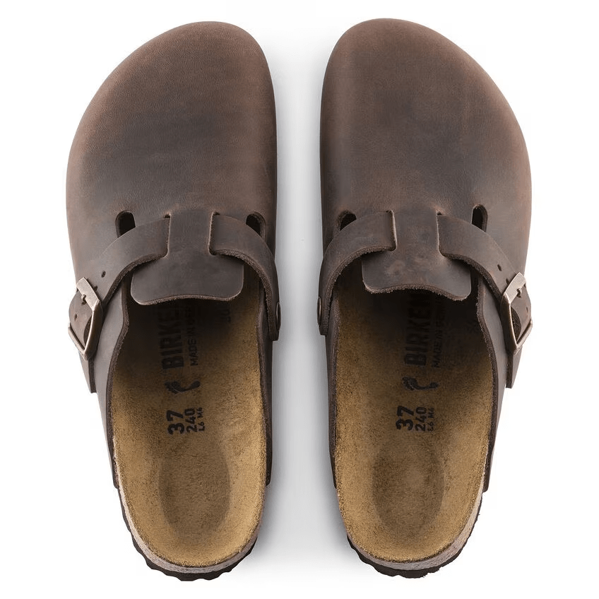 Birkenstock Sabot unisex boston pelle oliata habana