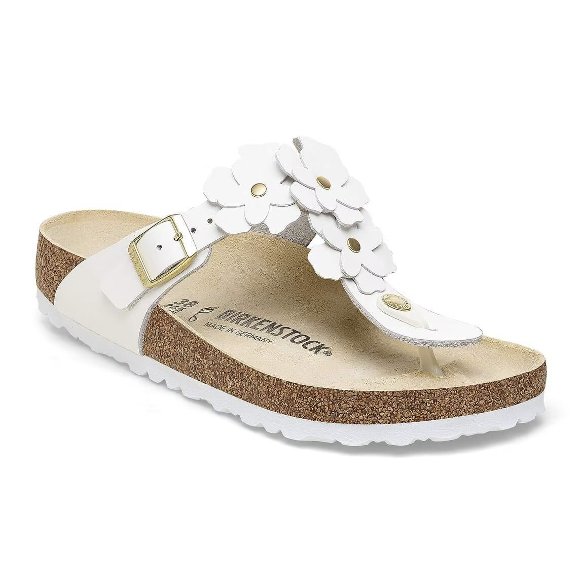 BIRKENSTOCK GIZEH FLOWERS WHITE