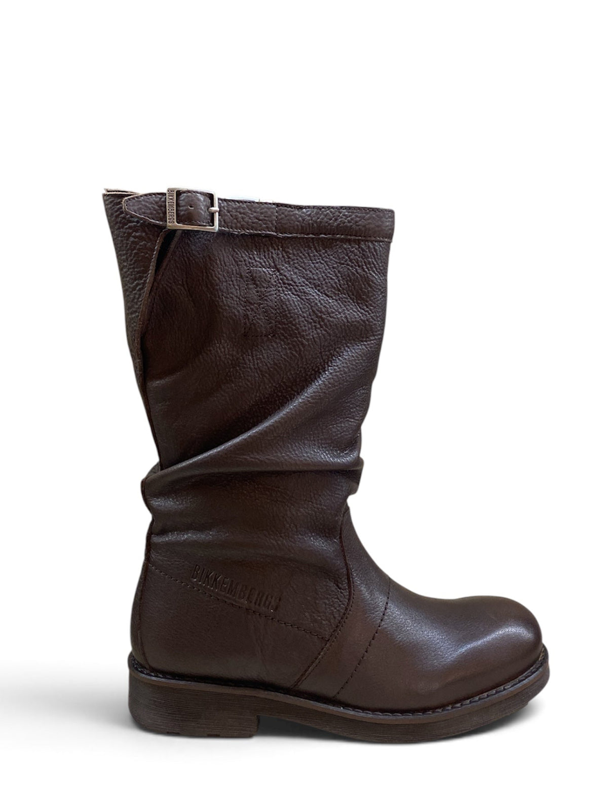 BIKKEMBERGS STIVALE BIKER GAMBALE MEDIO MARRONE