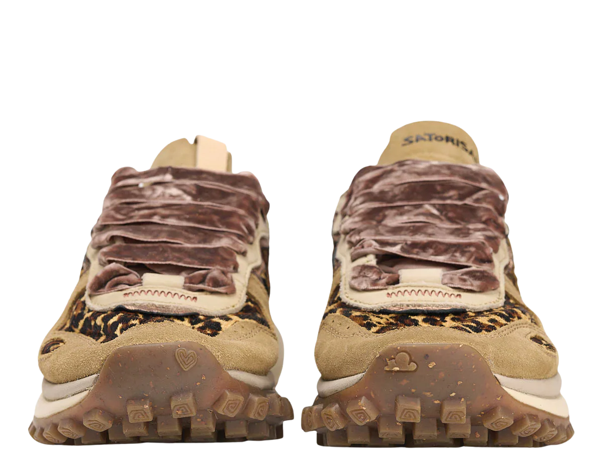 SATORISAN Sneakers donna cavallino suede leopardo