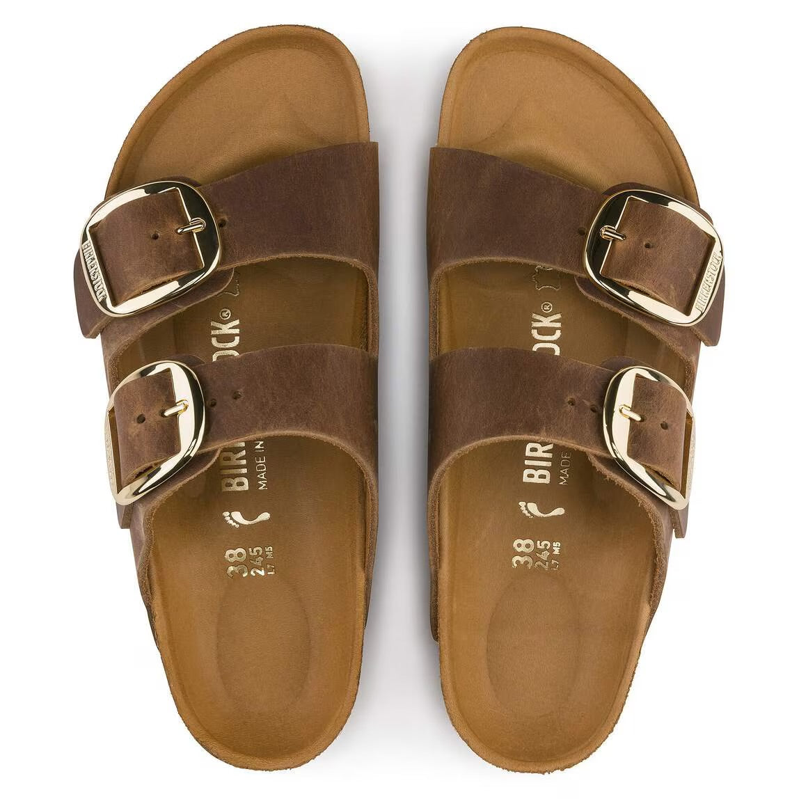 BIRKENSTOCK ARIZONA COGNAC BIG BUCKLE