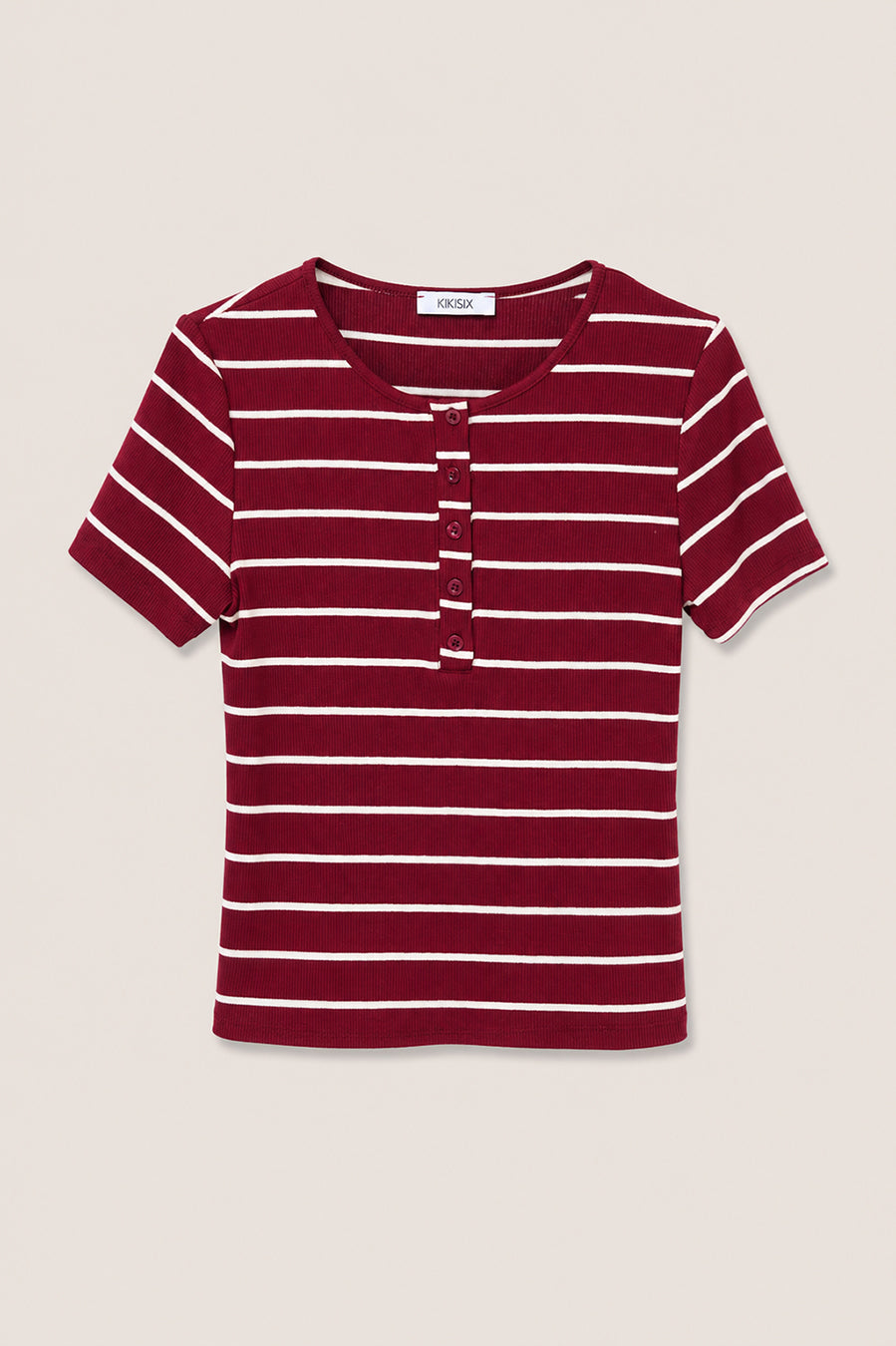 KIKISIX MAGLIA MEZZA MANICA SERAFINO RIGATA