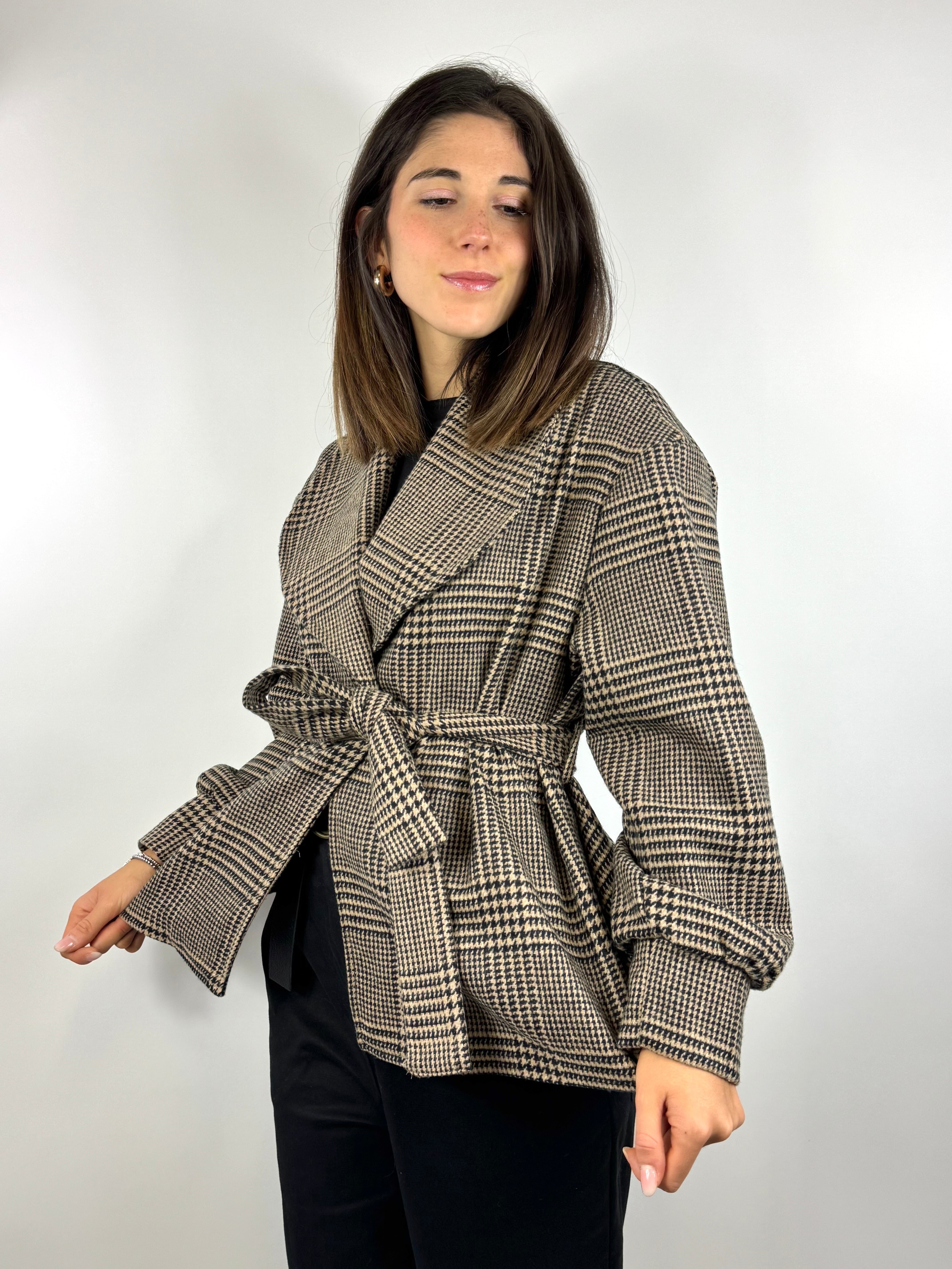 SUSY MIX GIACCA CON CINTURA IN VITA