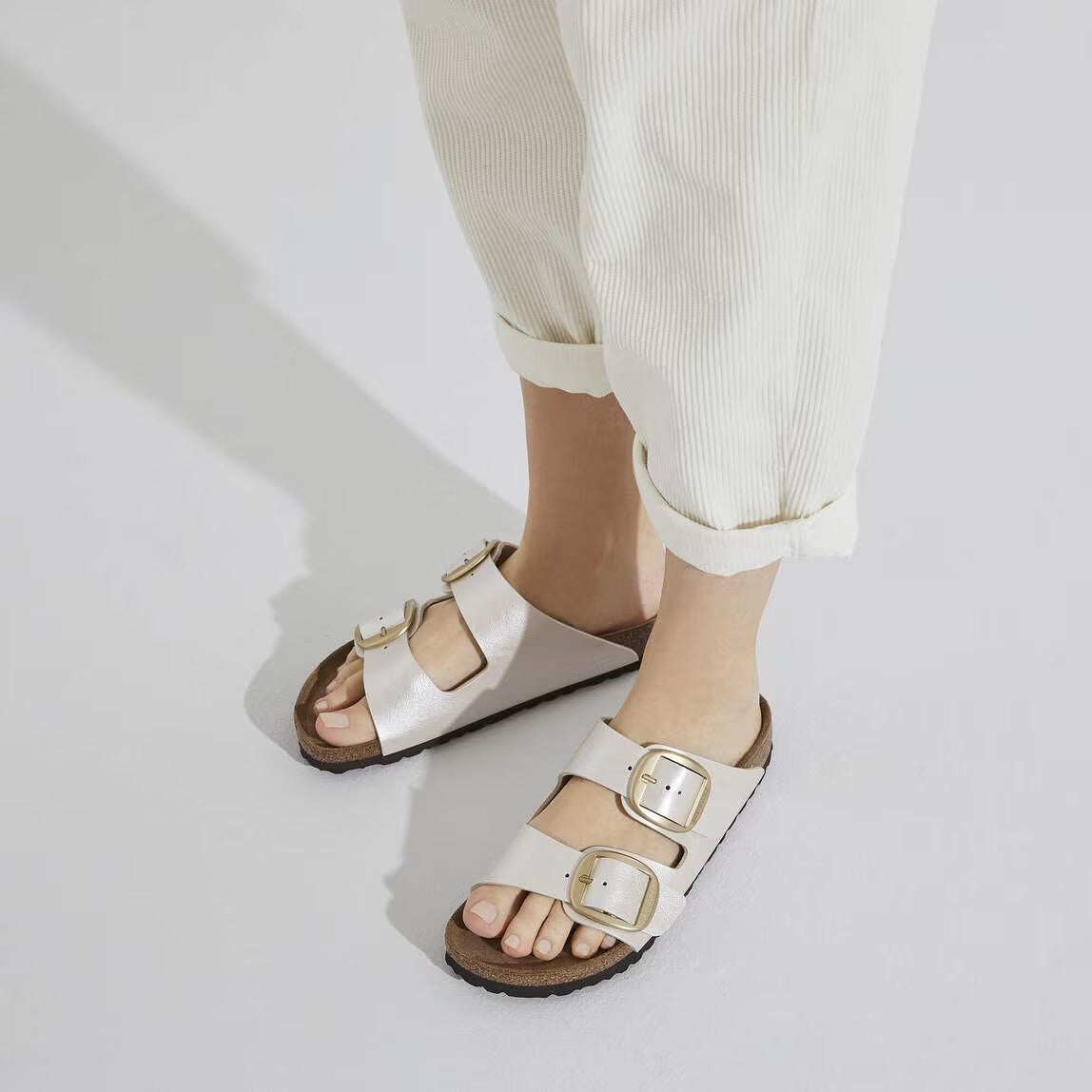 BIRKENSTOCK ARIZONA BIG BUCKLE GRACEFUL PEARL WHITE