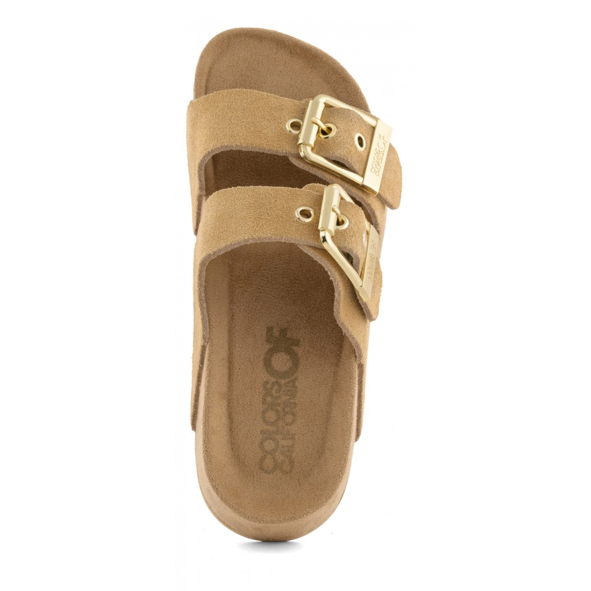 COLORS OF CALIFORNIA PLATFORM SUEDE CAMEL