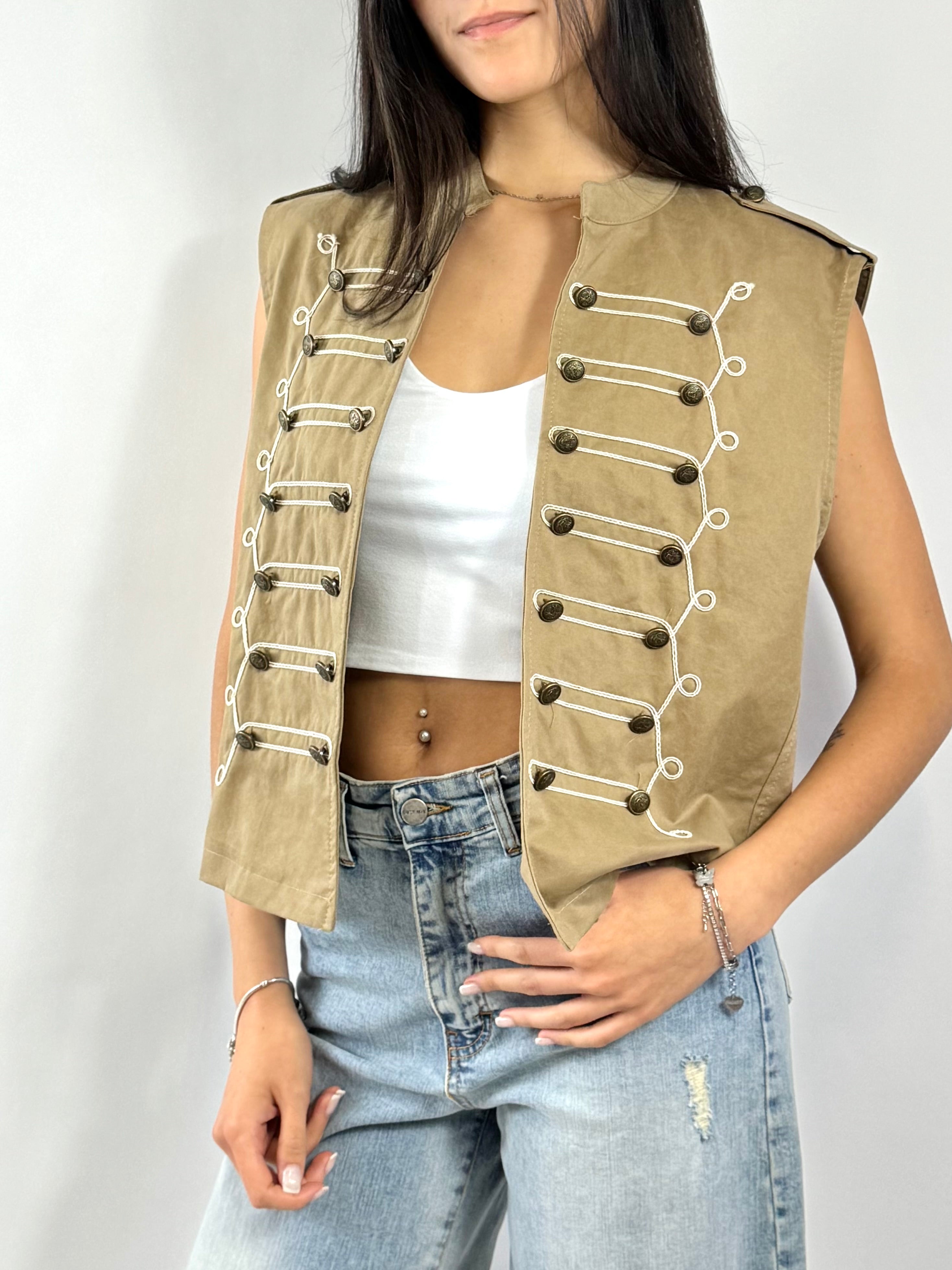 CECILE GILET NAPOLEONE KHAKI