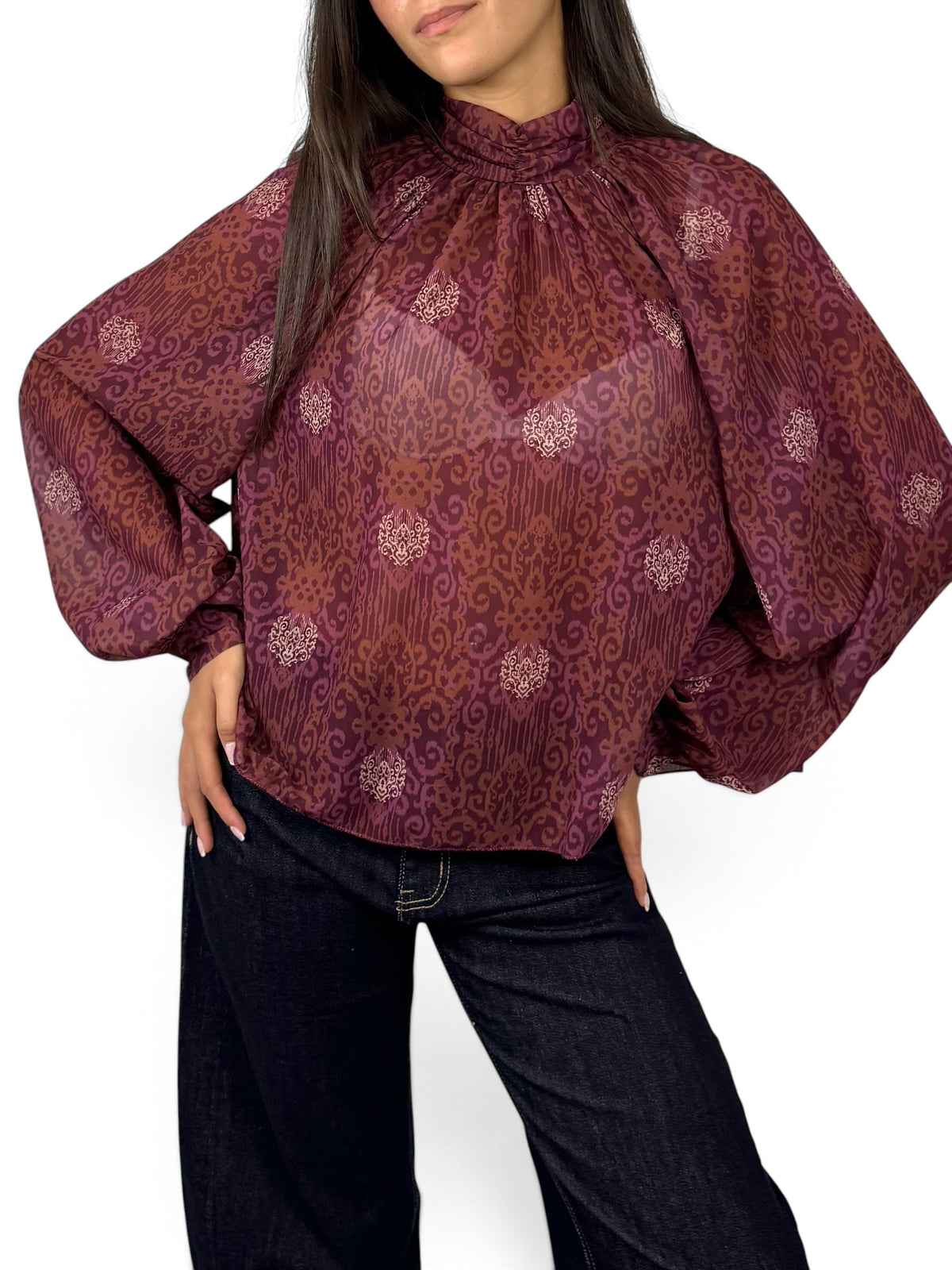 SUSY MIX BLUSA ACCOLLATA VINO