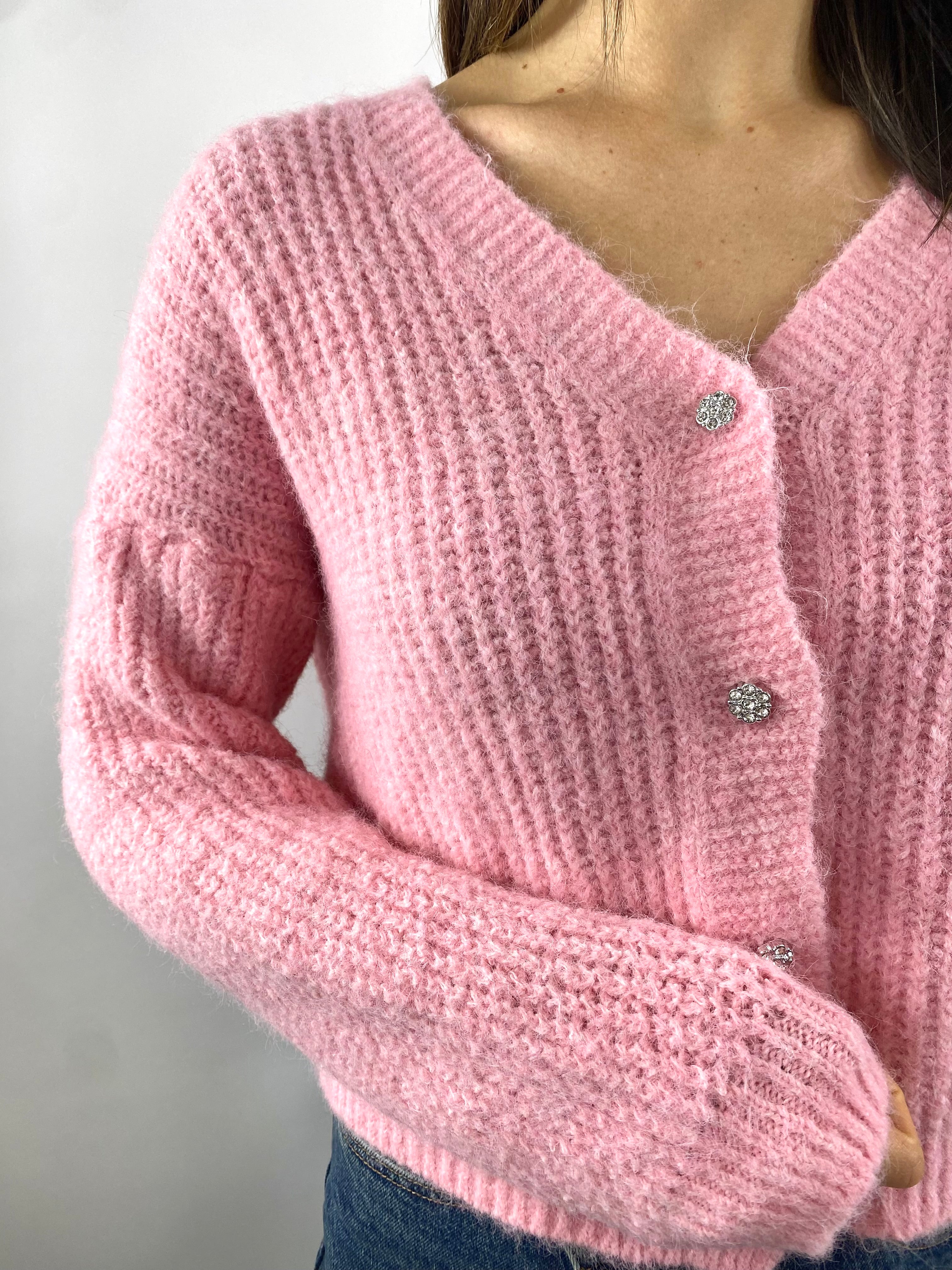 SUSY MIX CARDIGAN ROSA