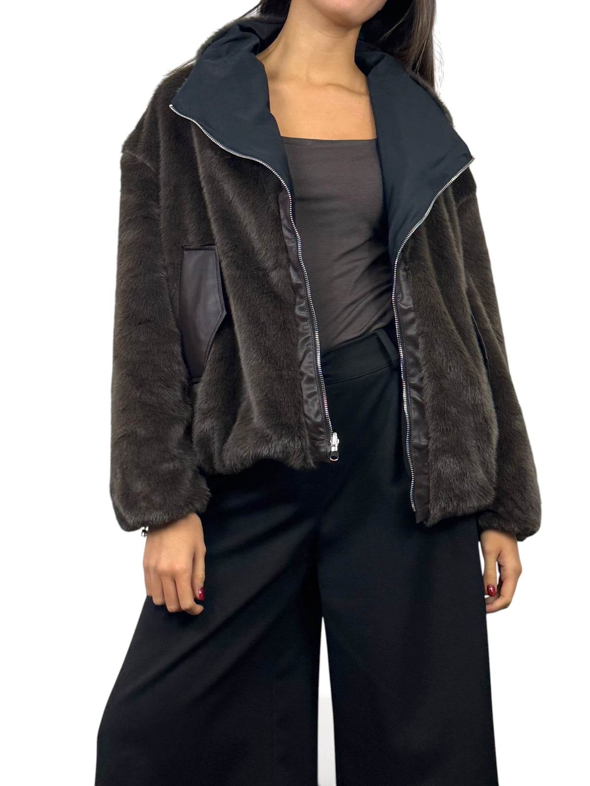 CECILE GIACCA BOMBER REVERSIBILE