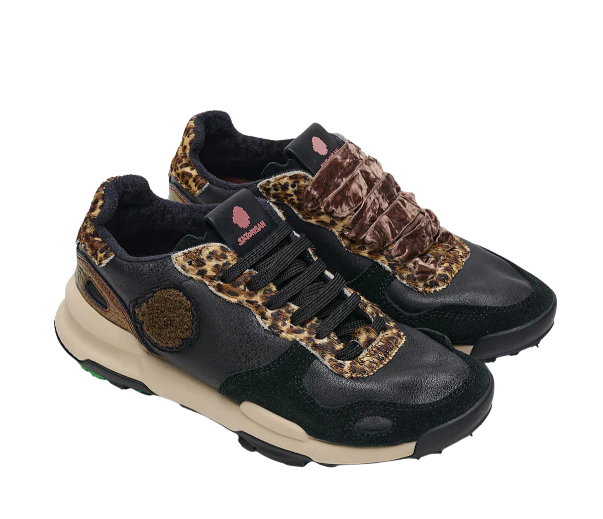 SATORISAN Sneakers donna pelle cavallino nero