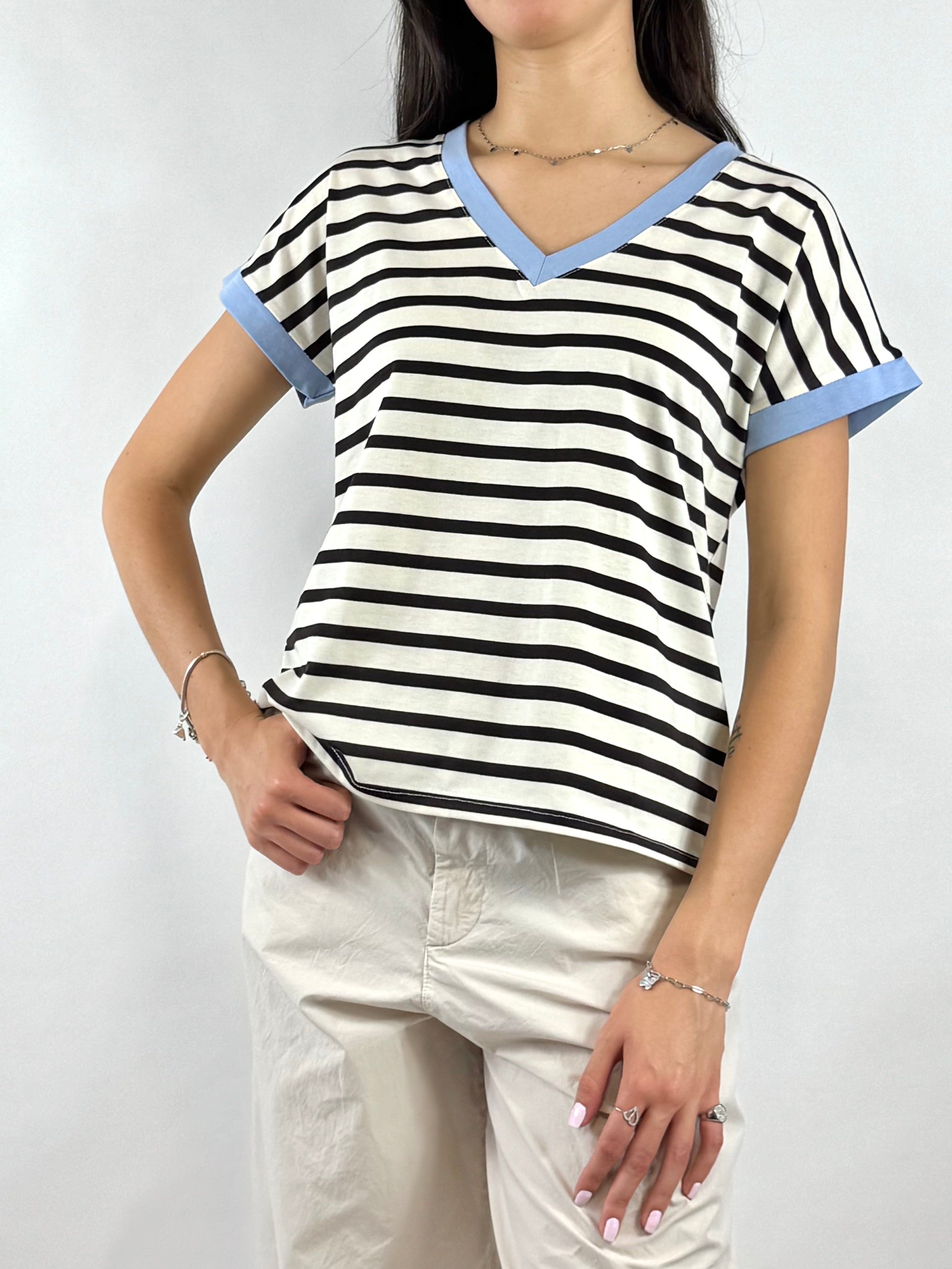 SUSY MIX T-SHIRT RIGHE MORO