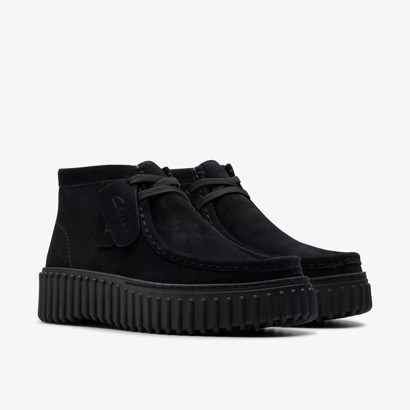 CLARKS INGEGNERE IN SUEDE NERO