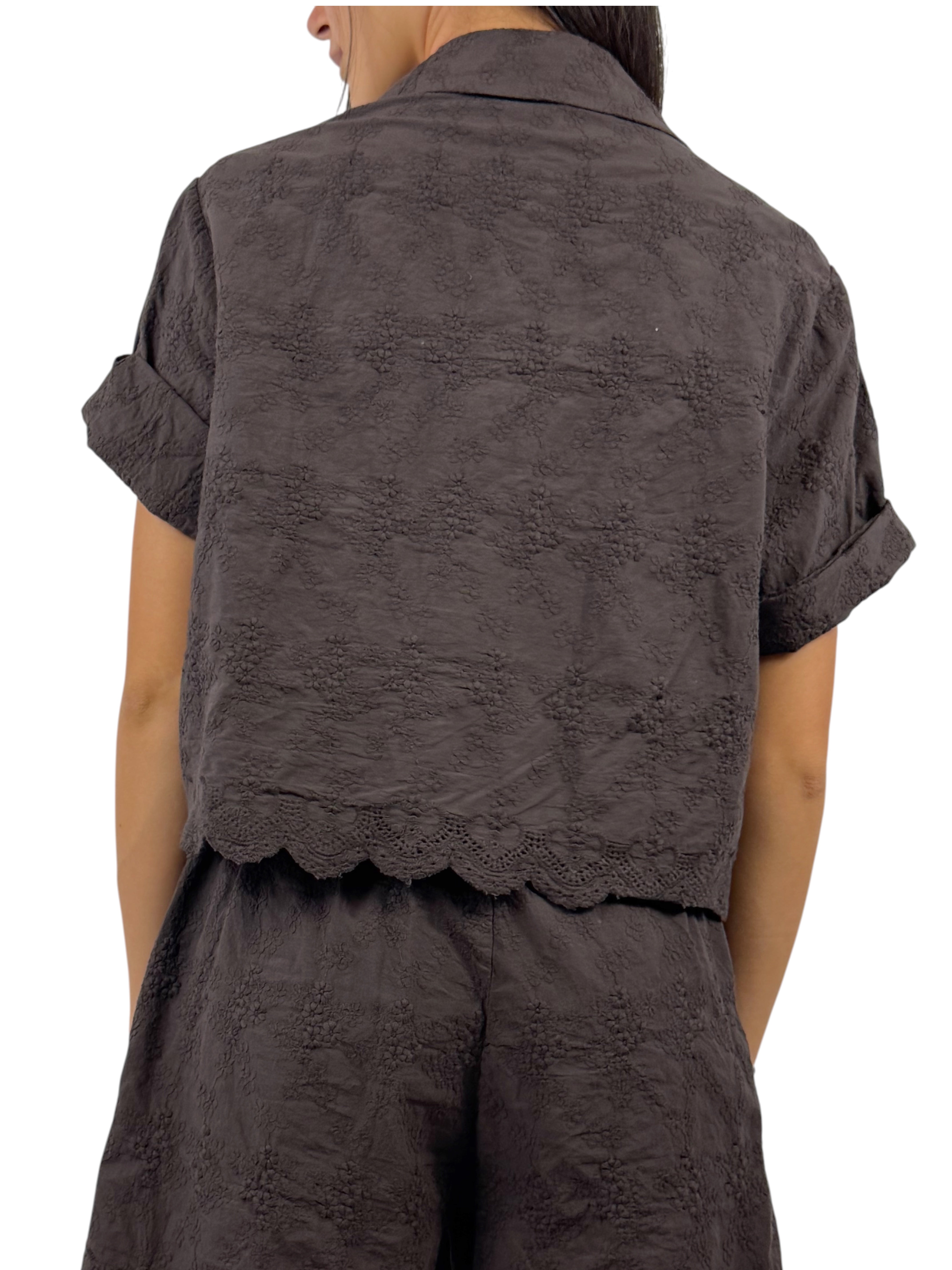 CECILE CAMICIA RICAMATA MORO