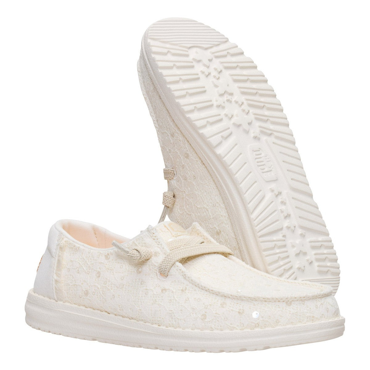 HEY DUDE WENDY SEQUIN LACE IVORY