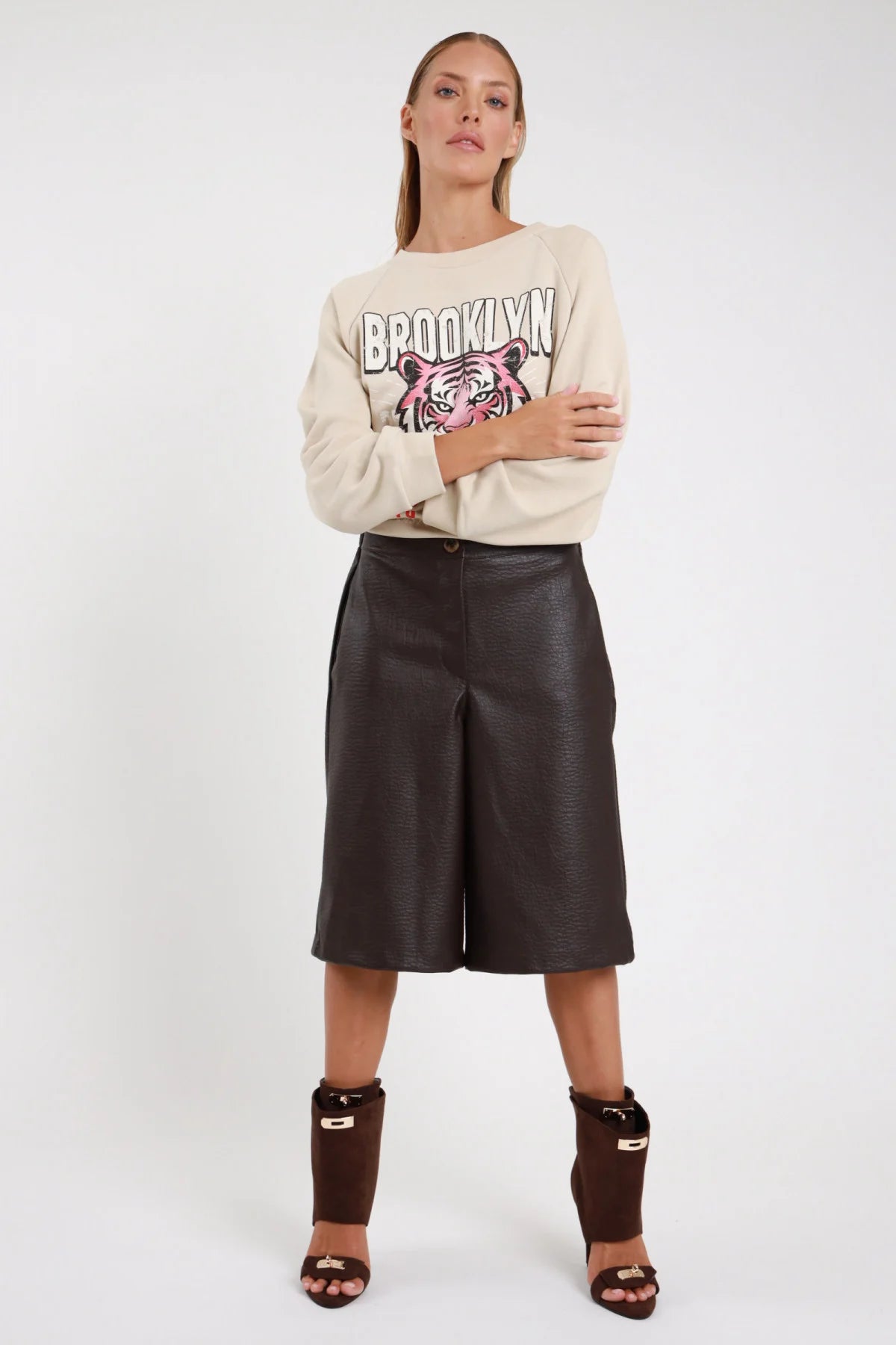 SUSY MIX BERMUDA ECOPELLE MORO