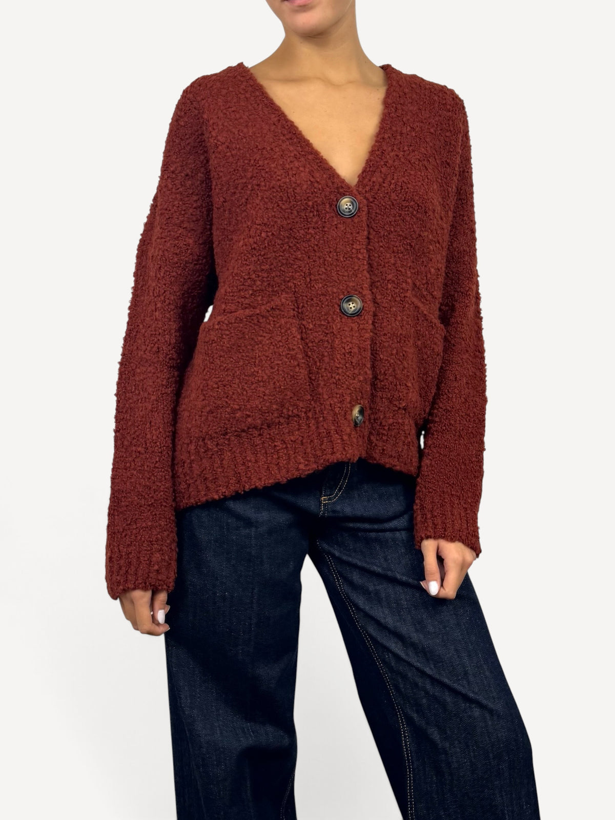 SUSY MIX CARDIGAN IN BOUCLÈ COCCIO
